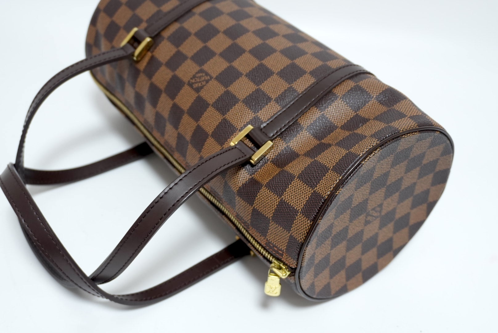 Louis Vuitton Papillon 30 Damier Ebene Handbag Used (8948)