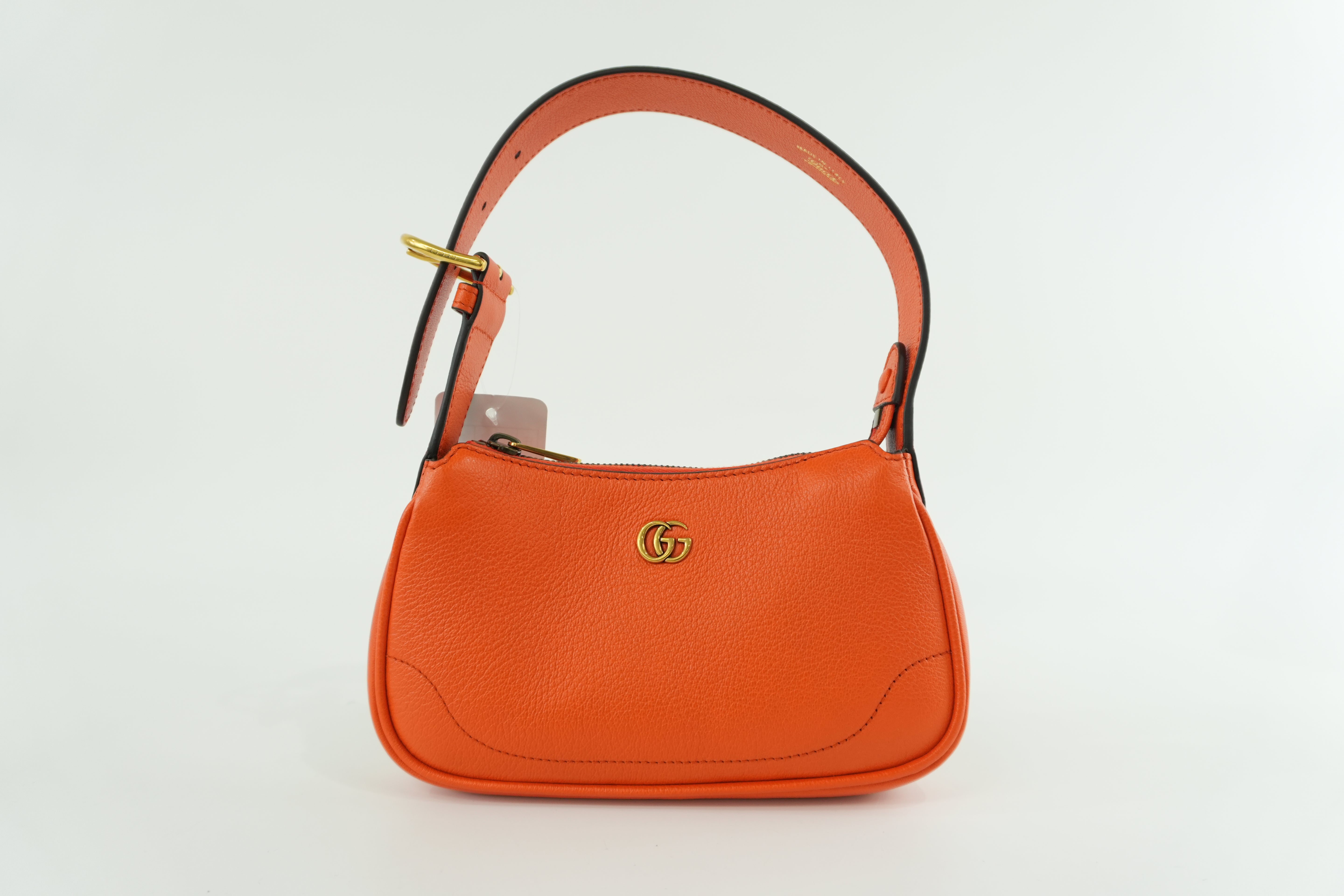 Gucci Aphrodite Leather Orange Handbag Used