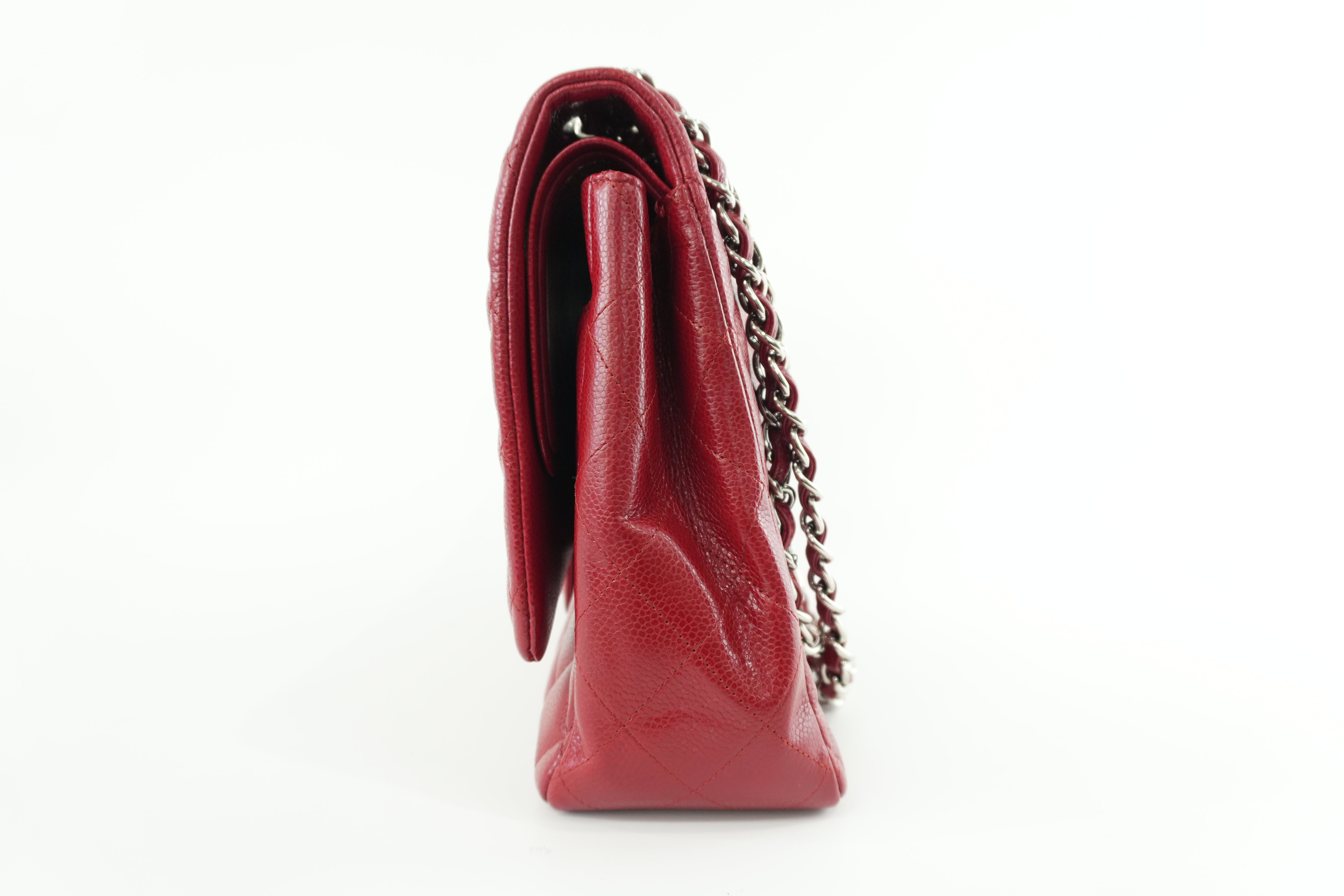 Chanel Matelasse Chain Red Shoulder Bag Used