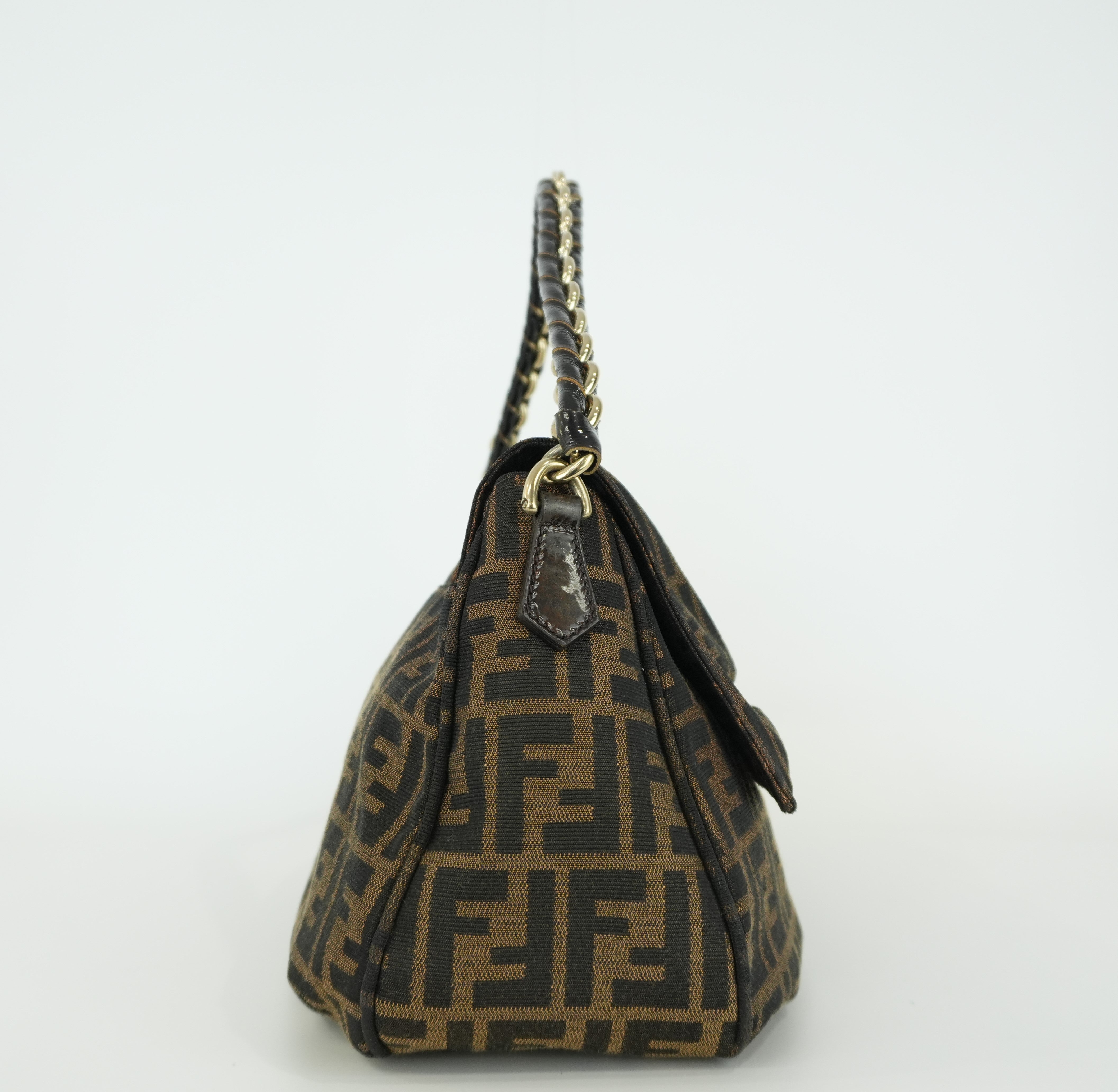 Fendi Zucca Shoulder Bag Used