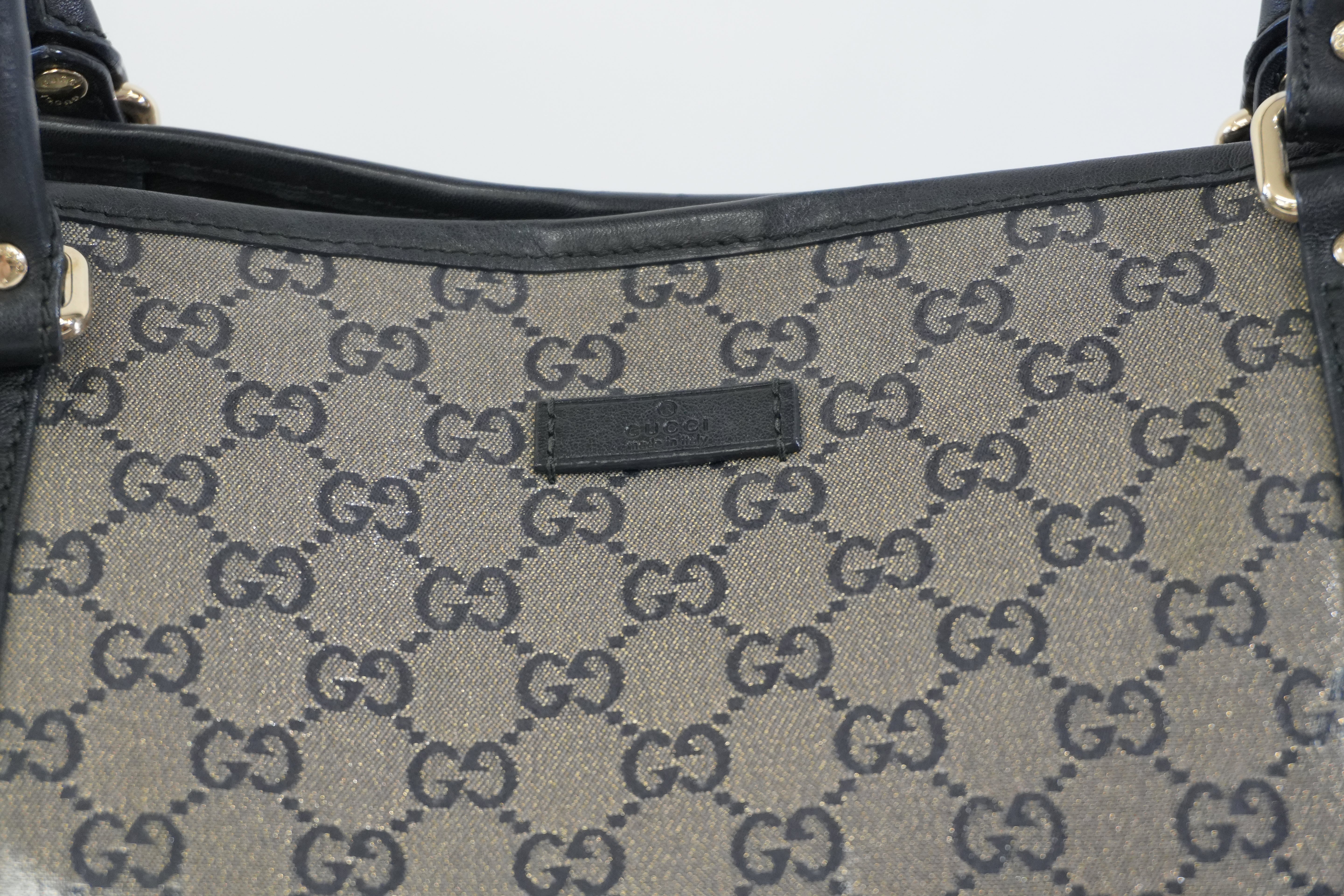 Pre-owned Gucci Joy Tote Bag Black and Silver