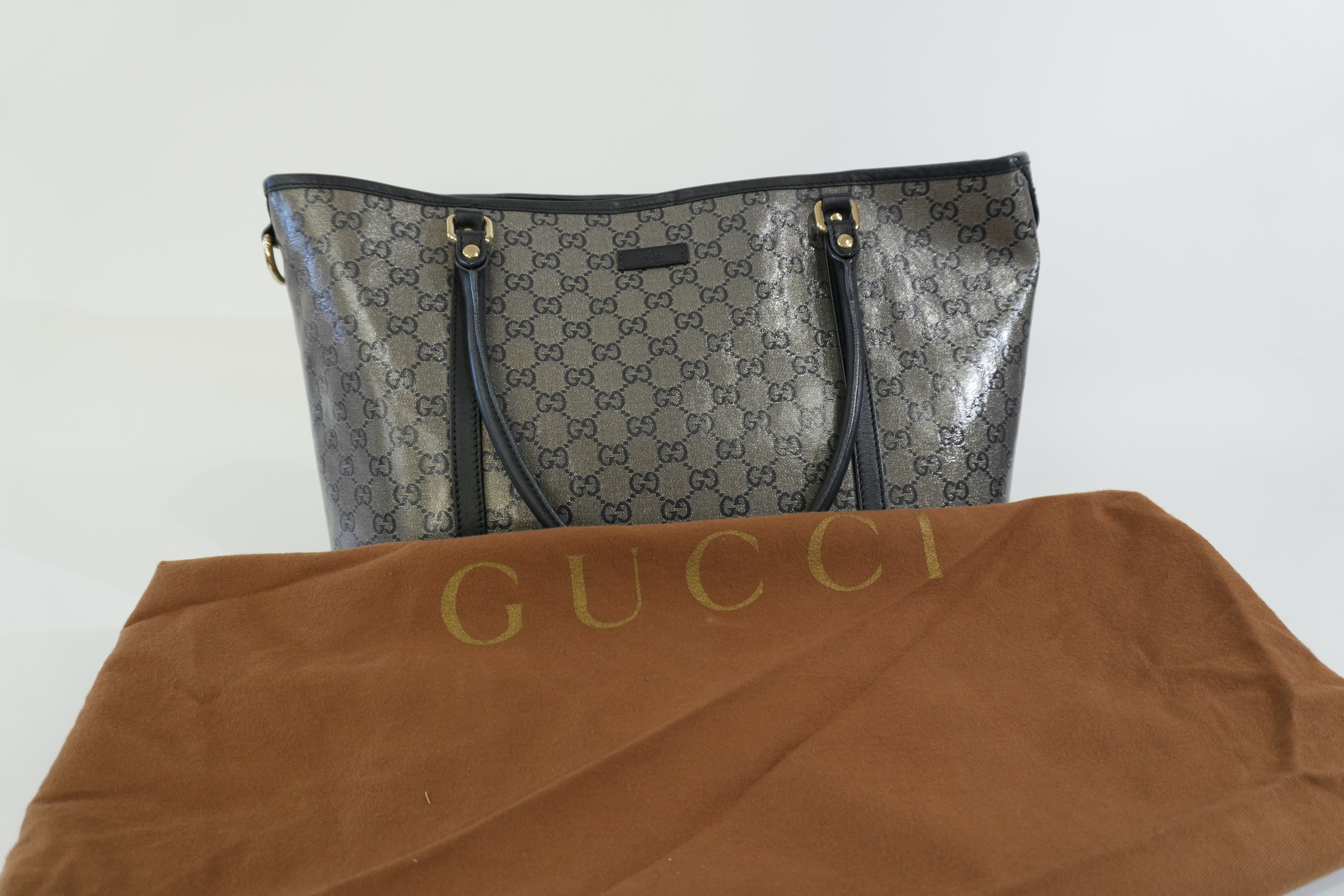 Pre-owned Gucci Joy Tote Bag Black and Silver