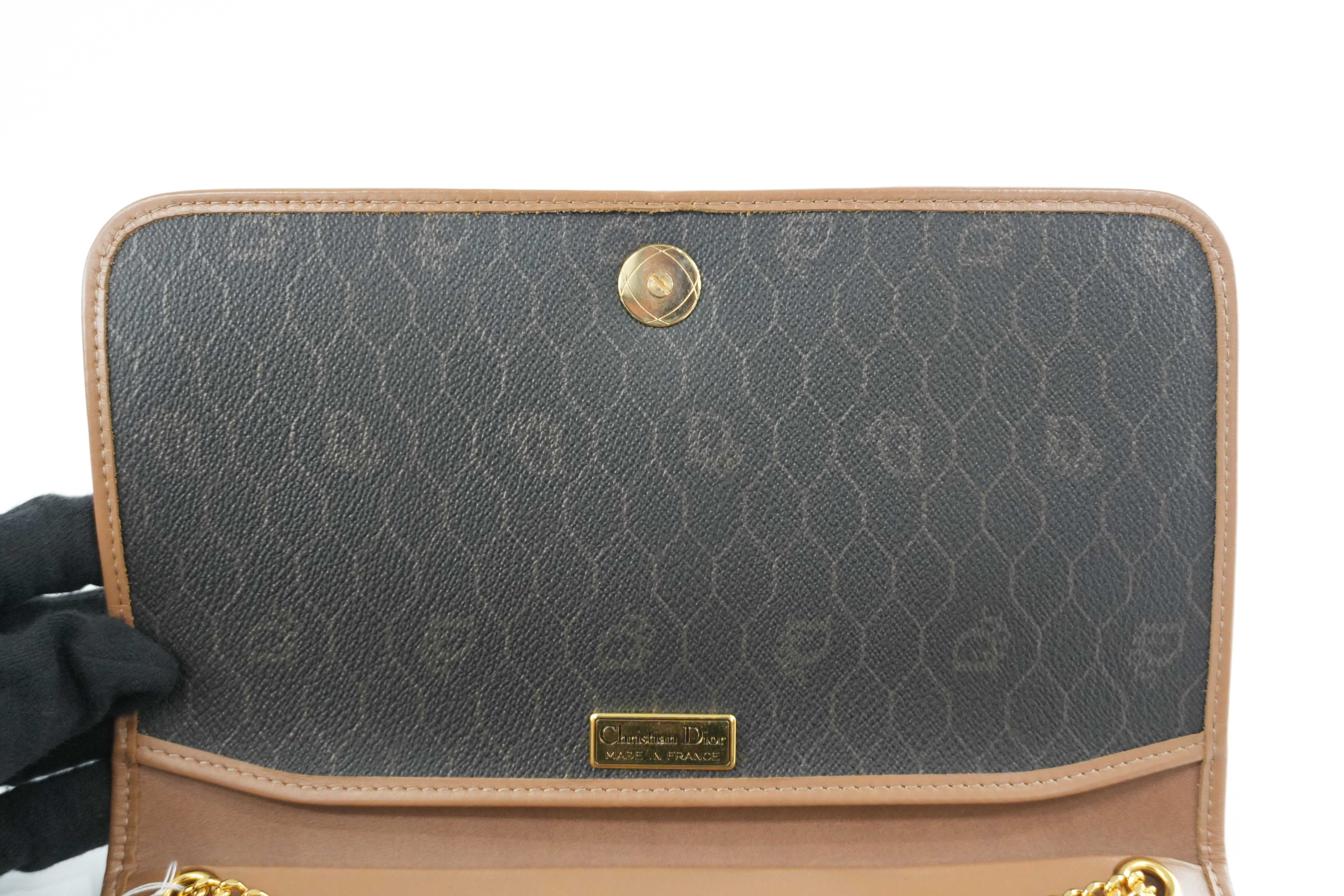 Christian Dior Clutch Bag Brown Used