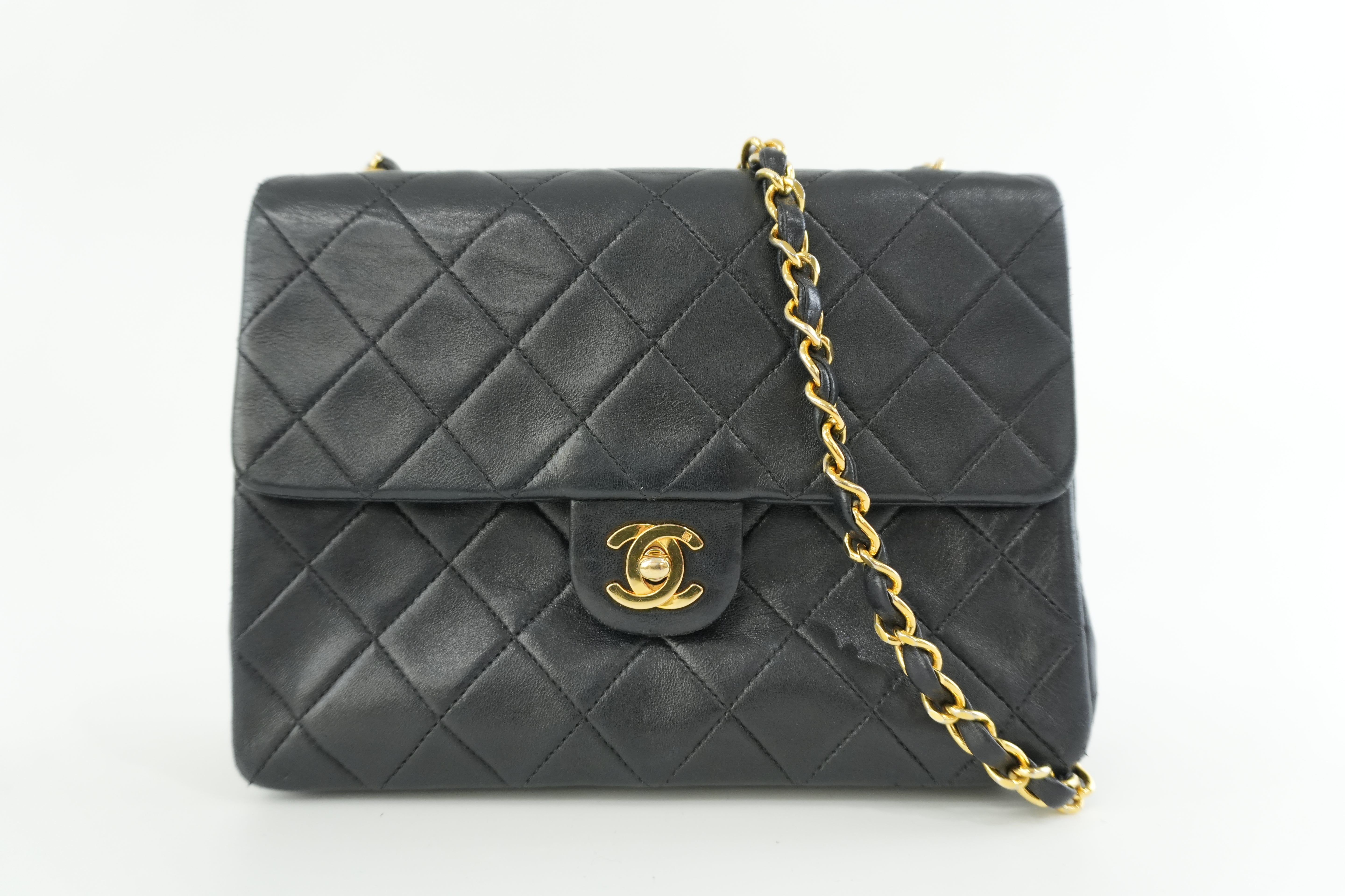 Chanel Flap Shoulder Bag Black Used