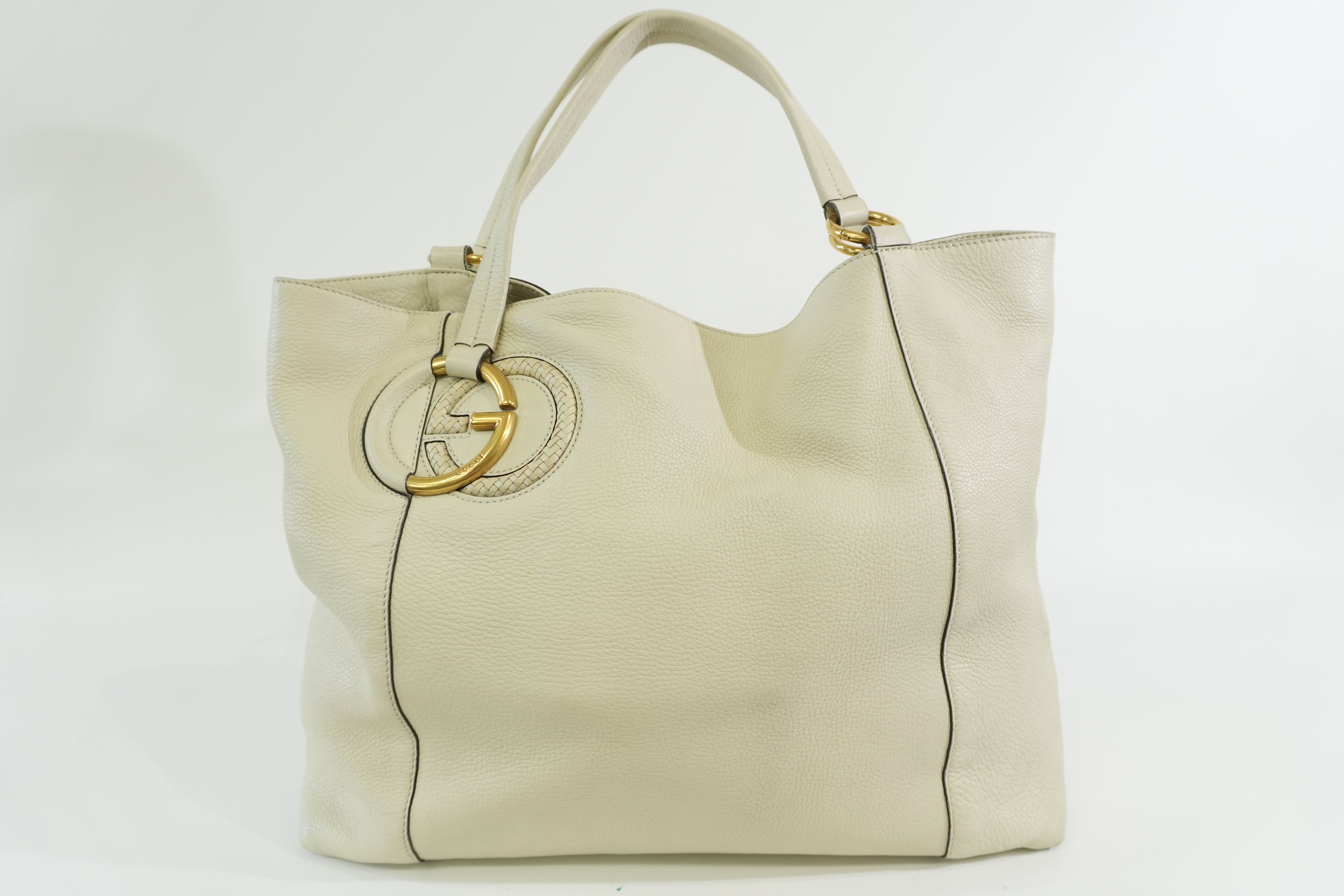 Pre-owned Gucci Interlocking G Tote Bag Ivory