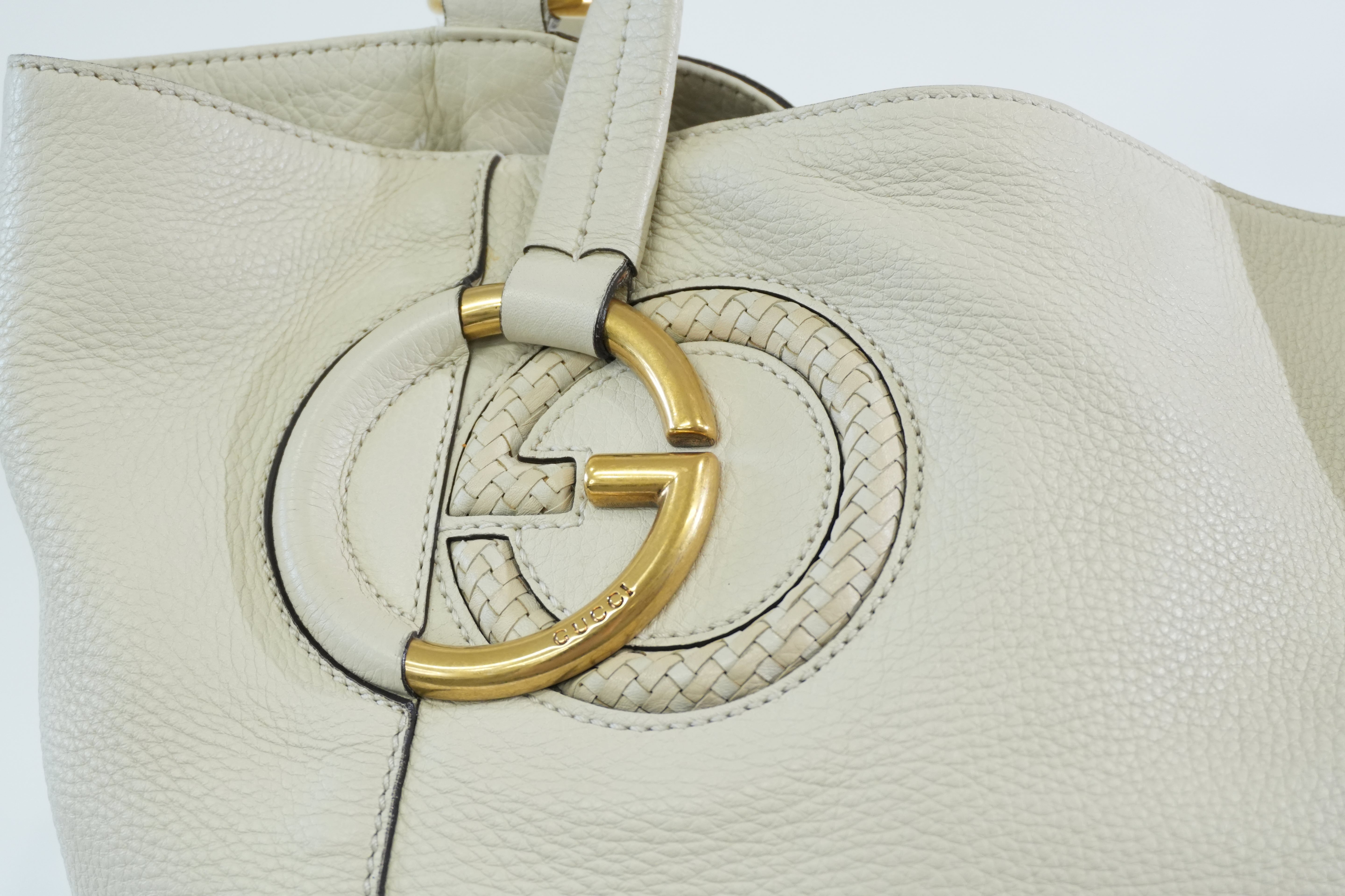 Pre-owned Gucci Interlocking G Tote Bag Ivory