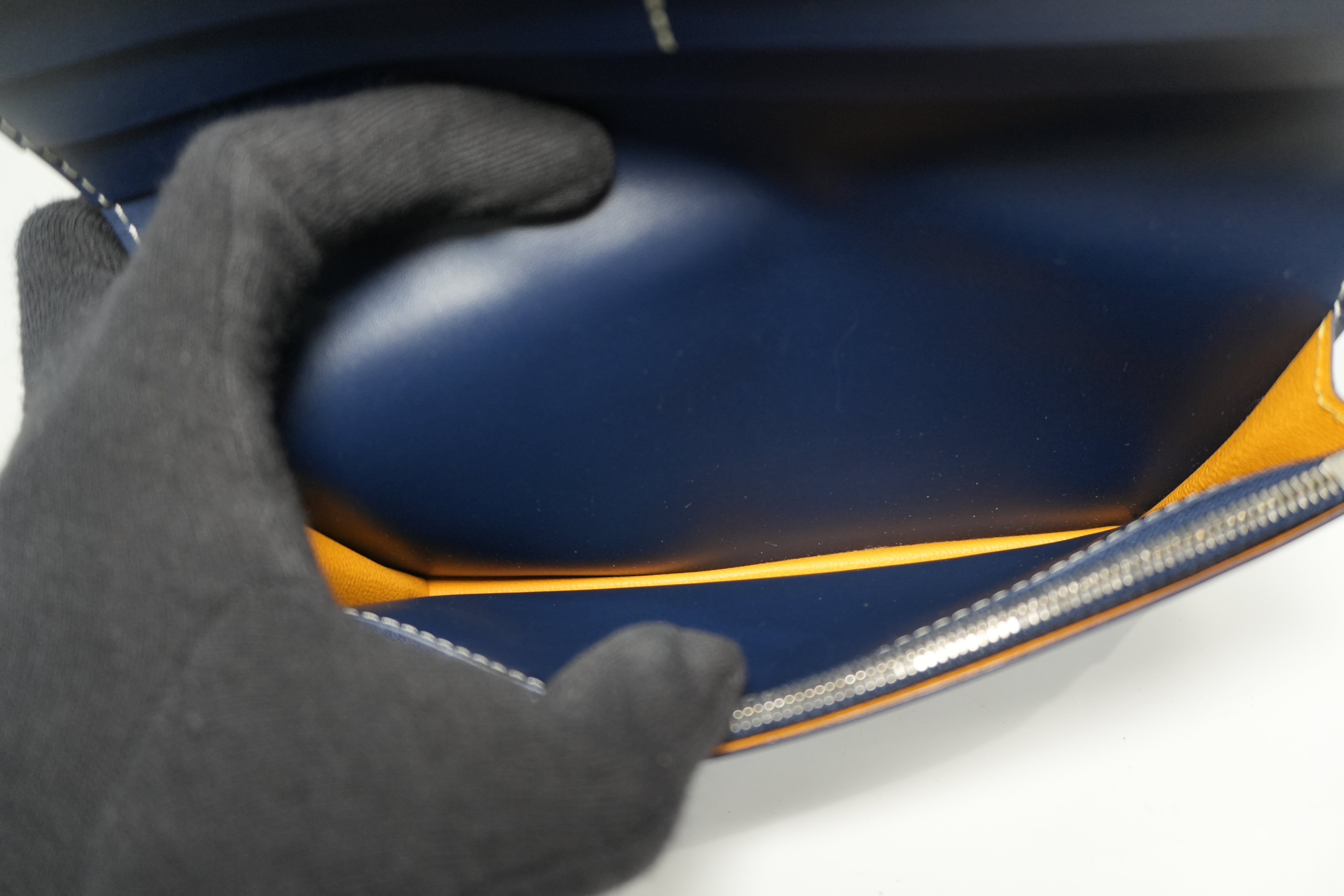 Pre-owned Goyard Long Wallet Navy Blue