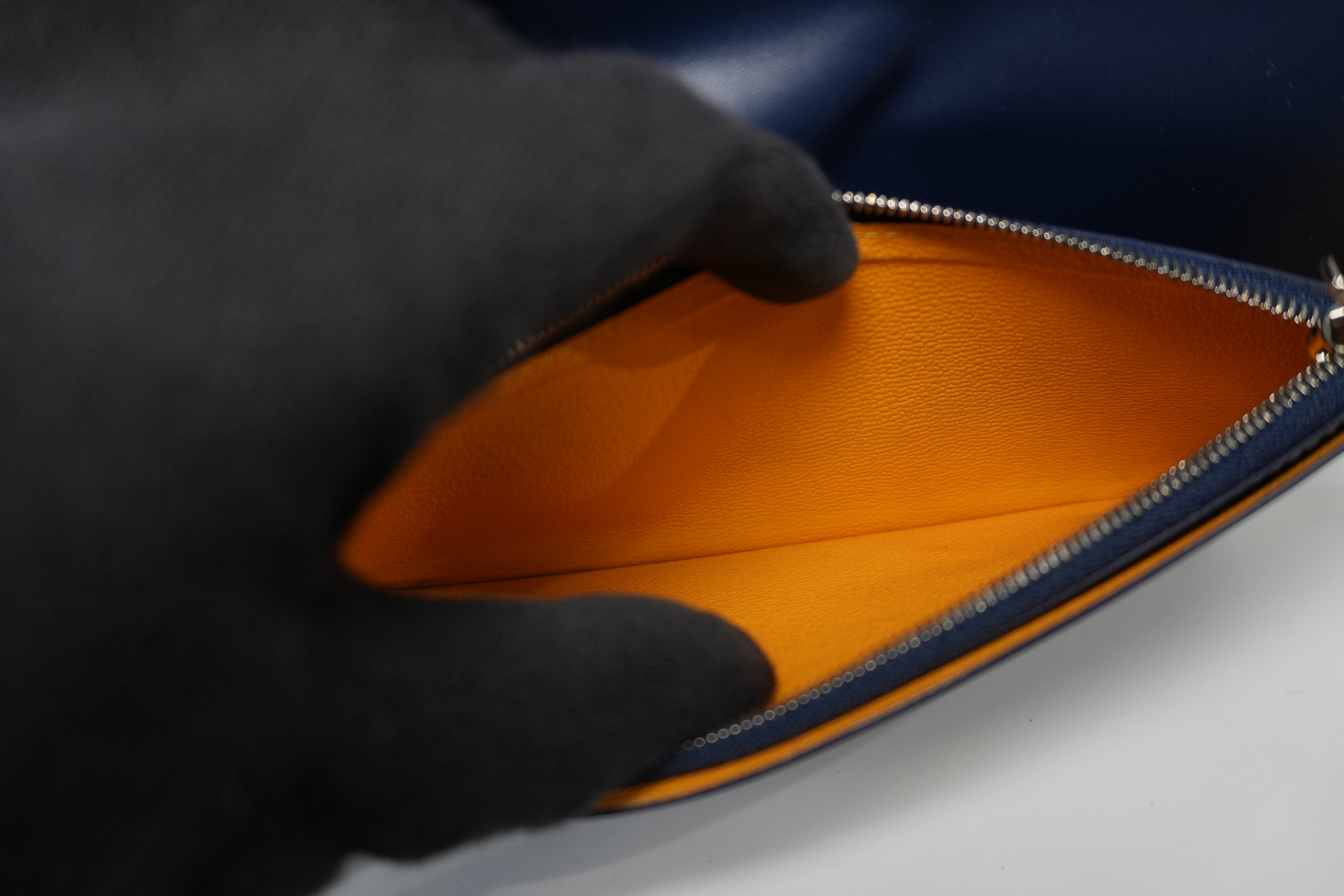 Pre-owned Goyard Long Wallet Navy Blue