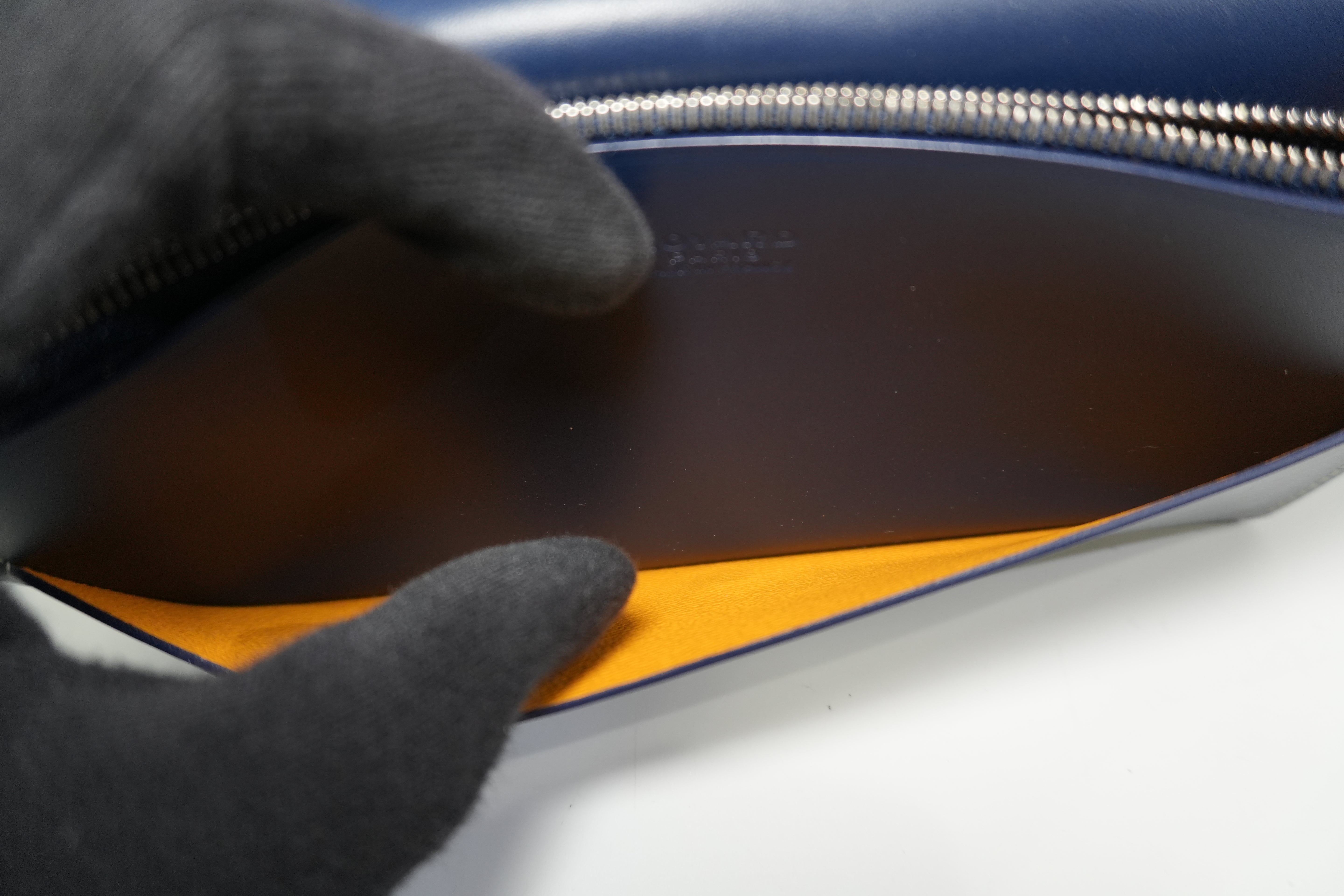 Pre-owned Goyard Long Wallet Navy Blue