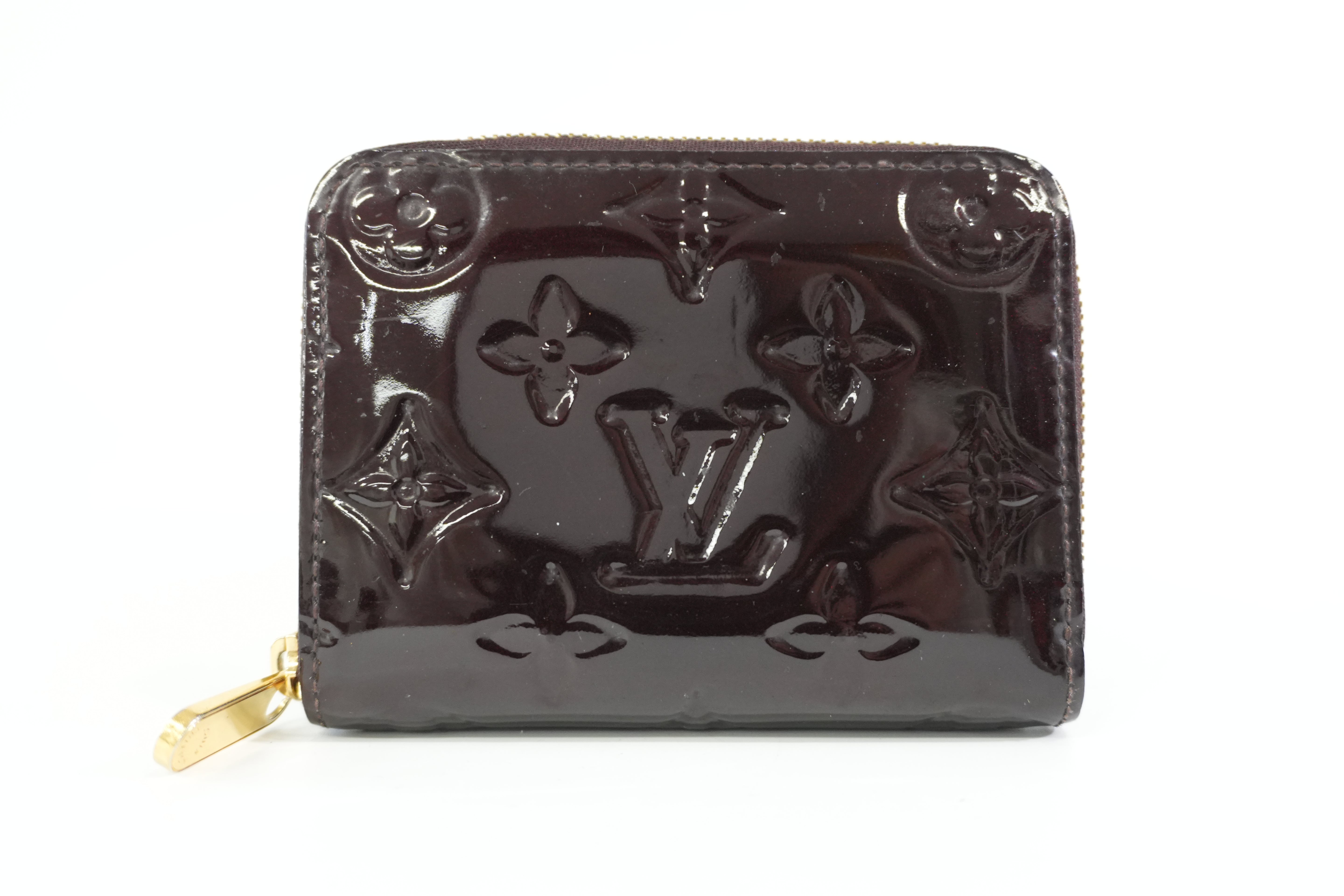 Pre-owned Louis Vuitton Vernis Zippy Card or Coin Case Purple