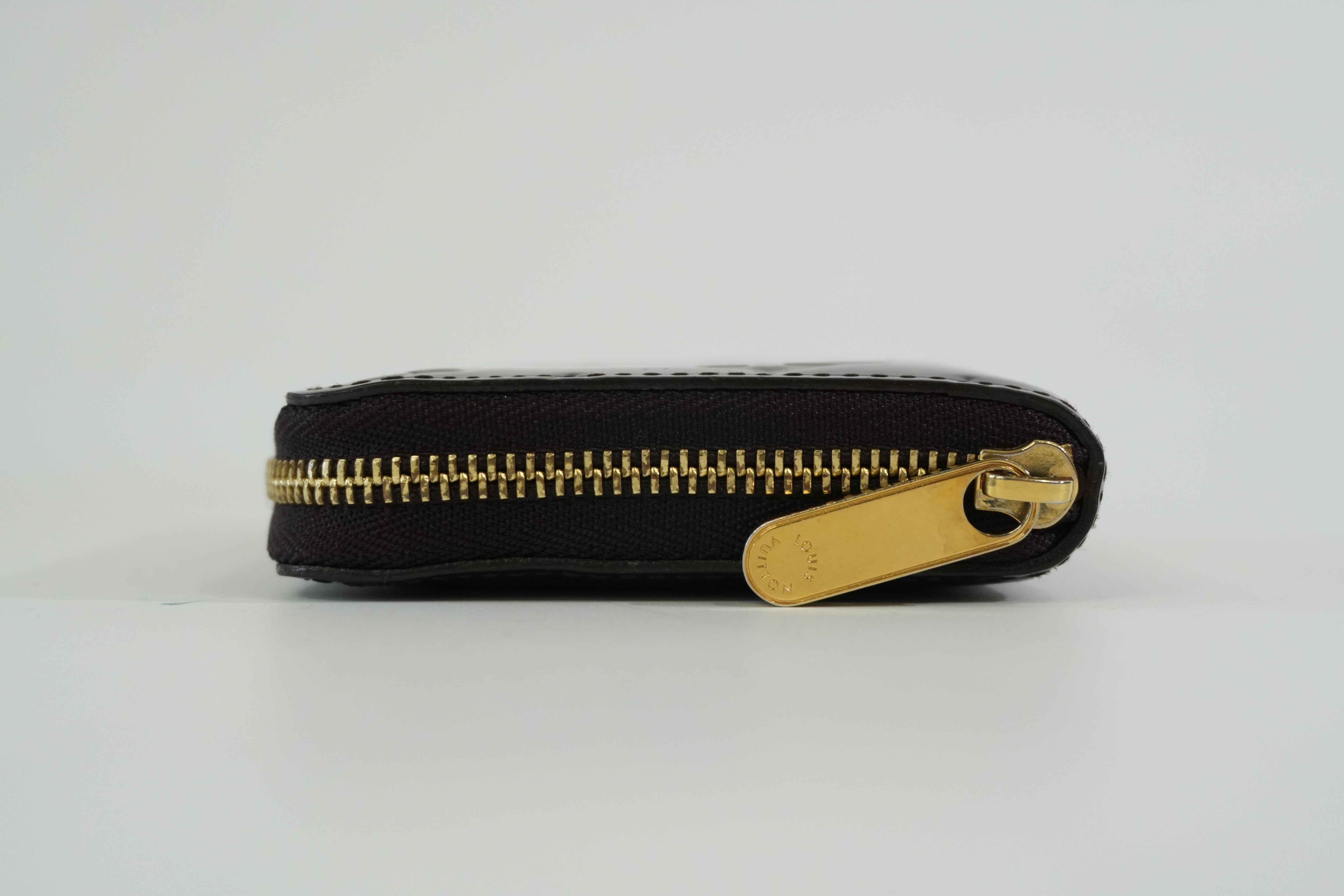 Pre-owned Louis Vuitton Vernis Zippy Card or Coin Case Purple