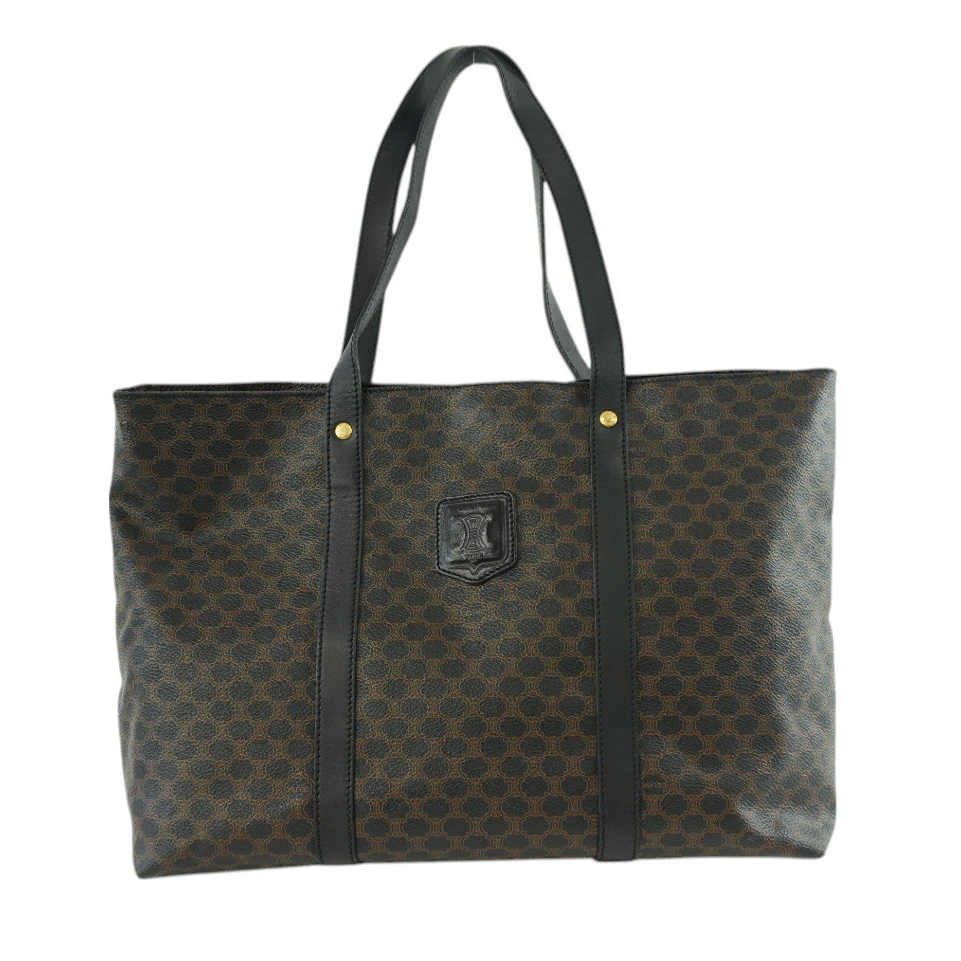 Celine Macadam Tote Bag Black Used