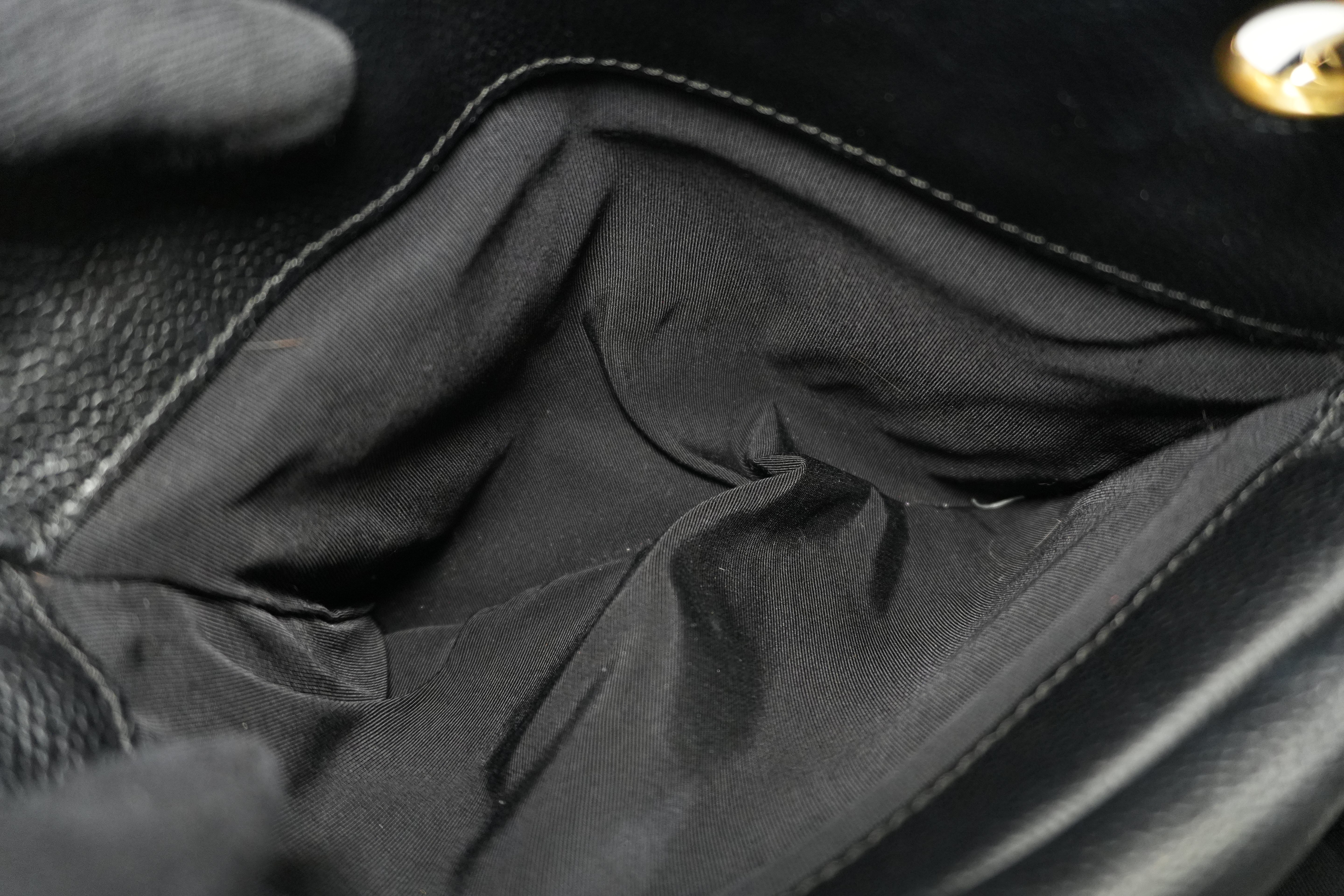 Pre-owned Chanel Caviar Skin PTT Chain Tote Bag Black