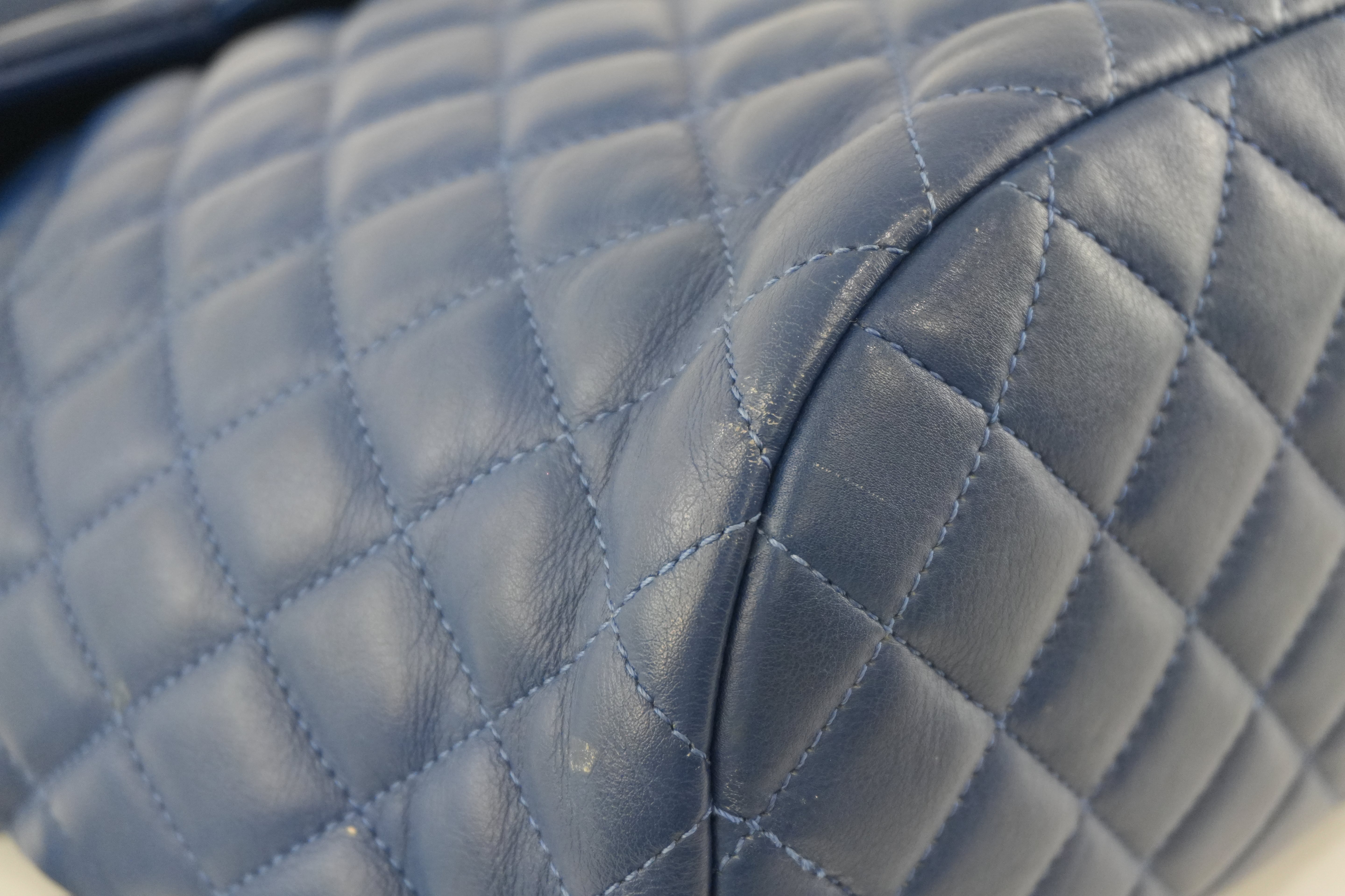 Chanel Lambskin Backpack Blue Used