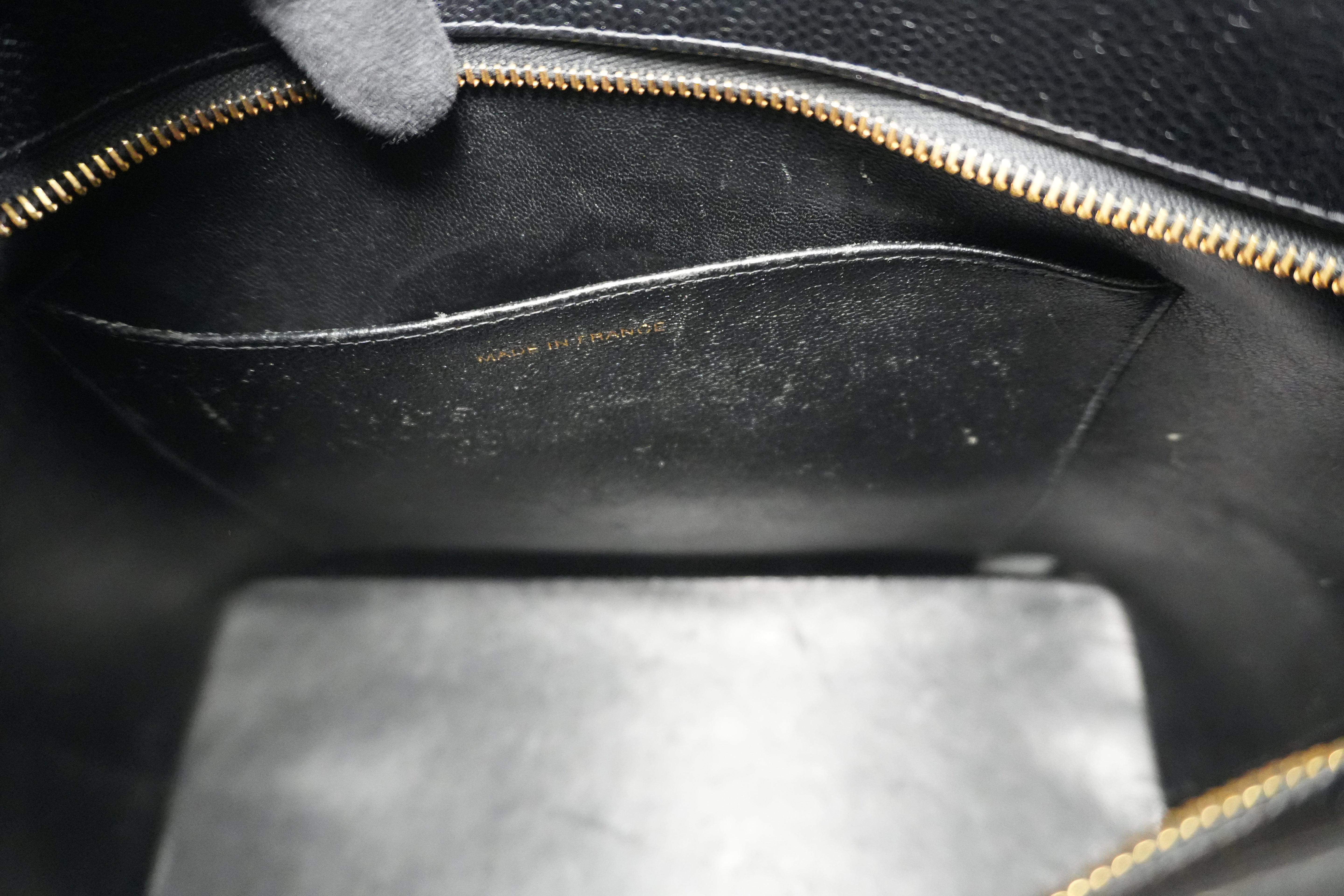 Pre-owned Chanel Caviar Skin Medallion Tote Bag Black