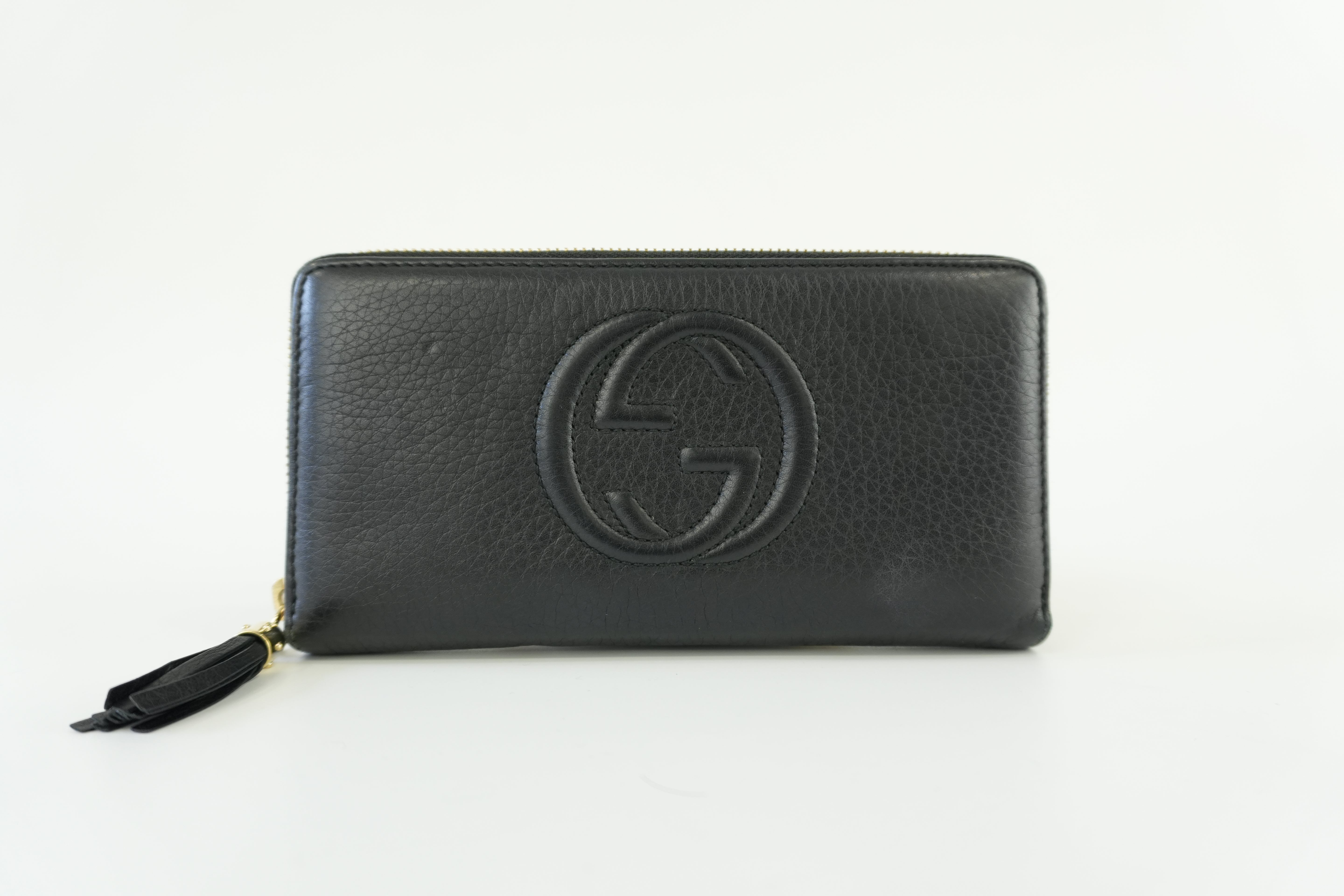 Gucci Soho Zippy Long Wallet Black Used