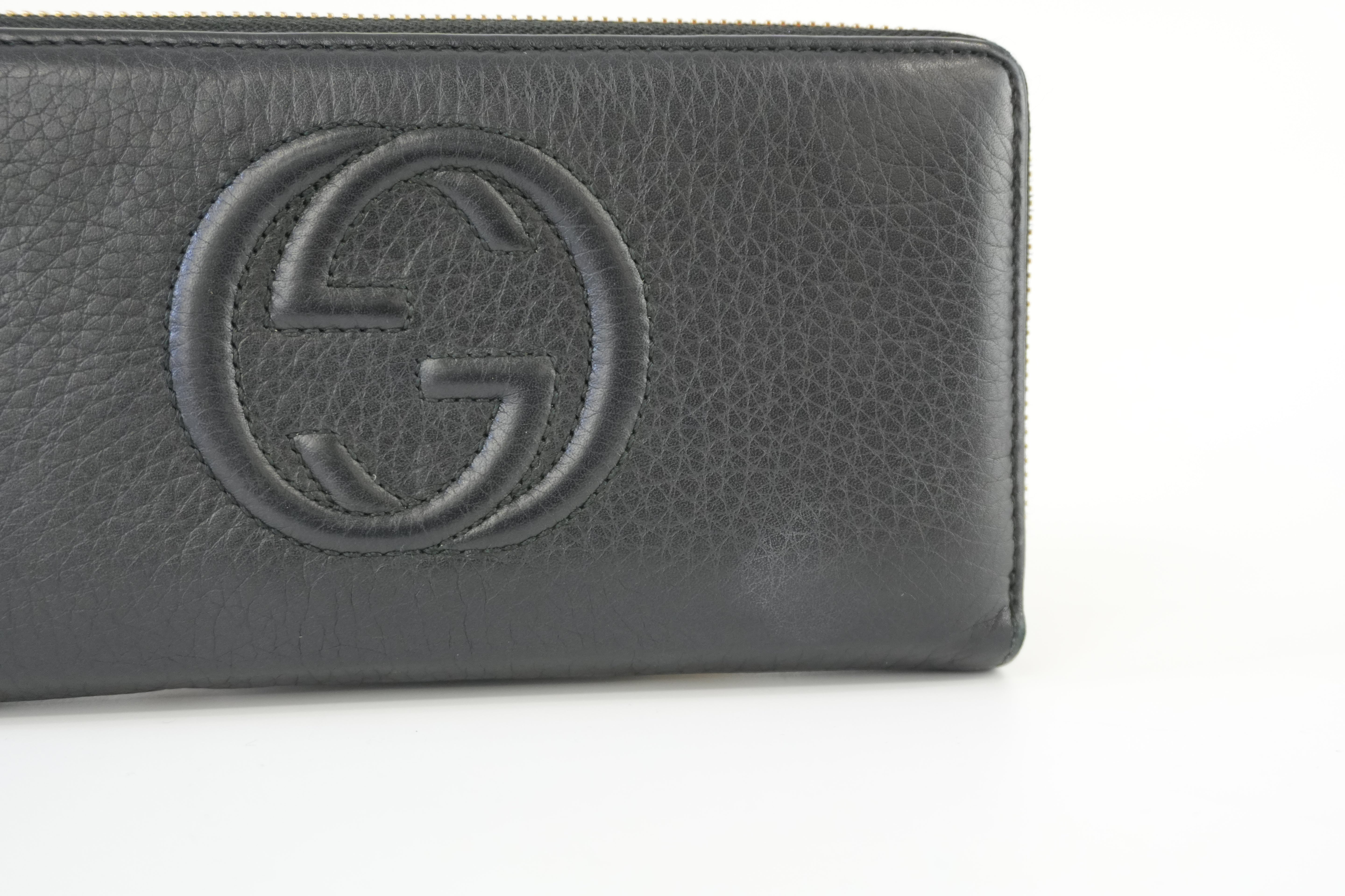 Gucci Soho Zippy Long Wallet Black Used