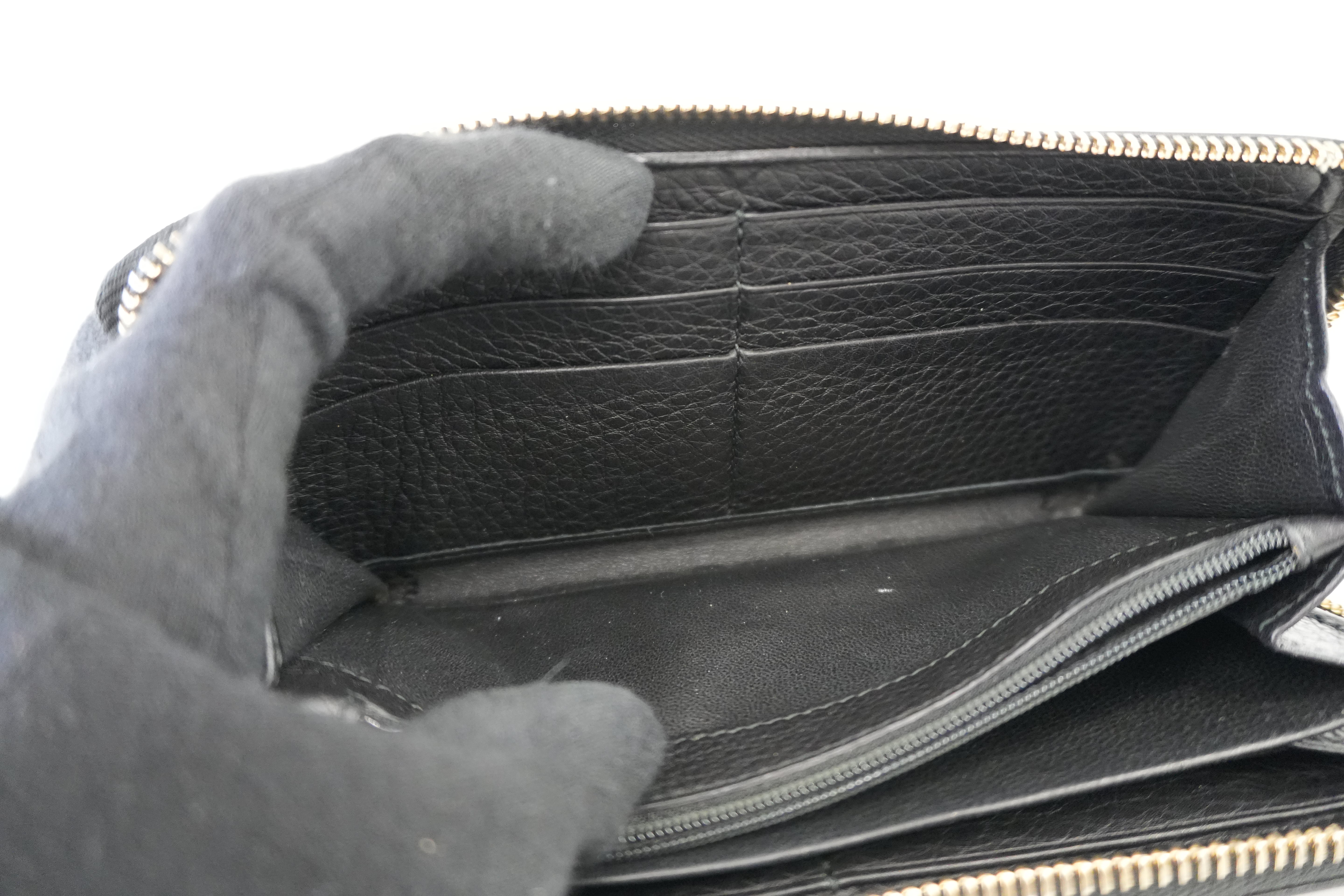 Gucci Soho Zippy Long Wallet Black Used