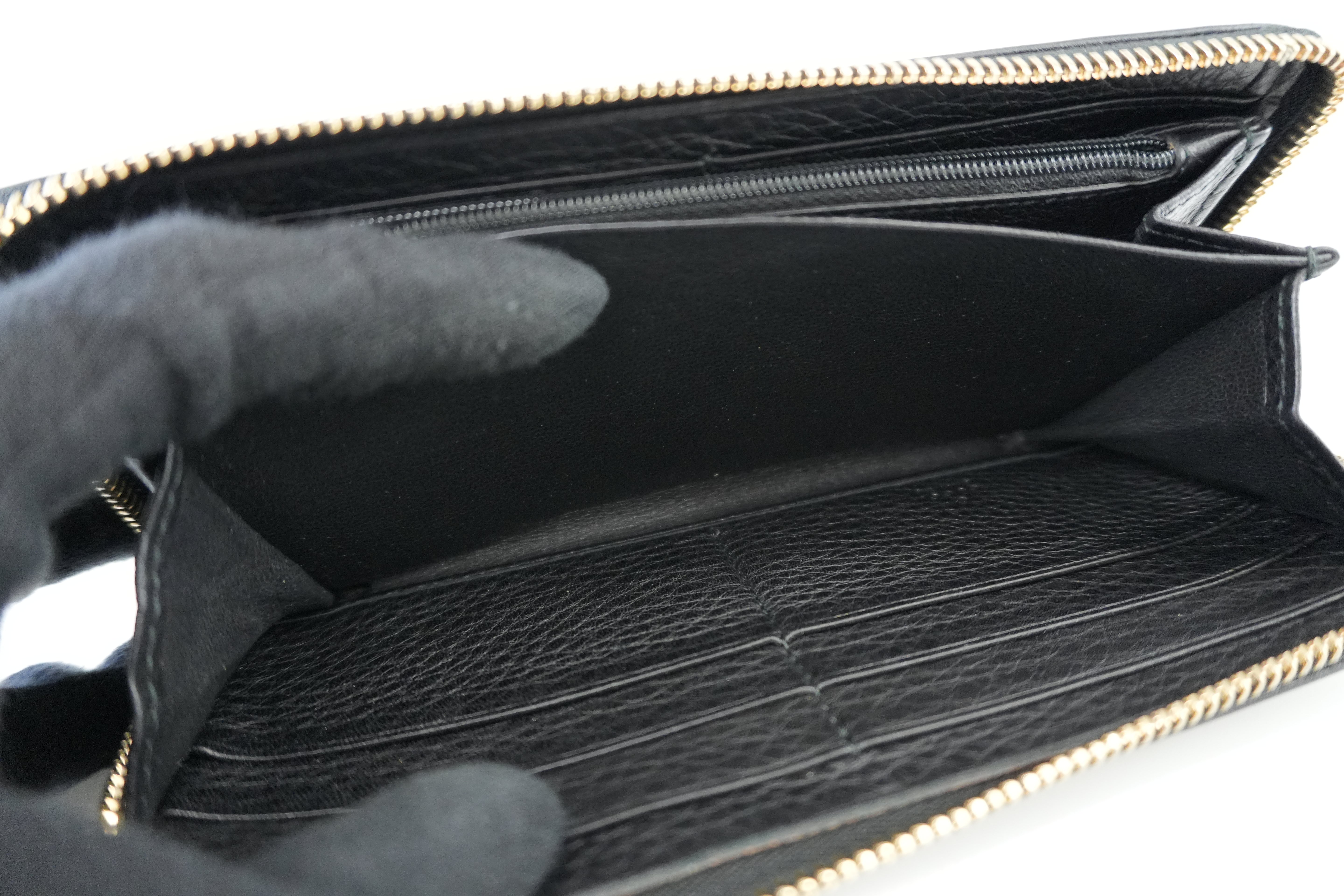 Gucci Soho Zippy Long Wallet Black Used