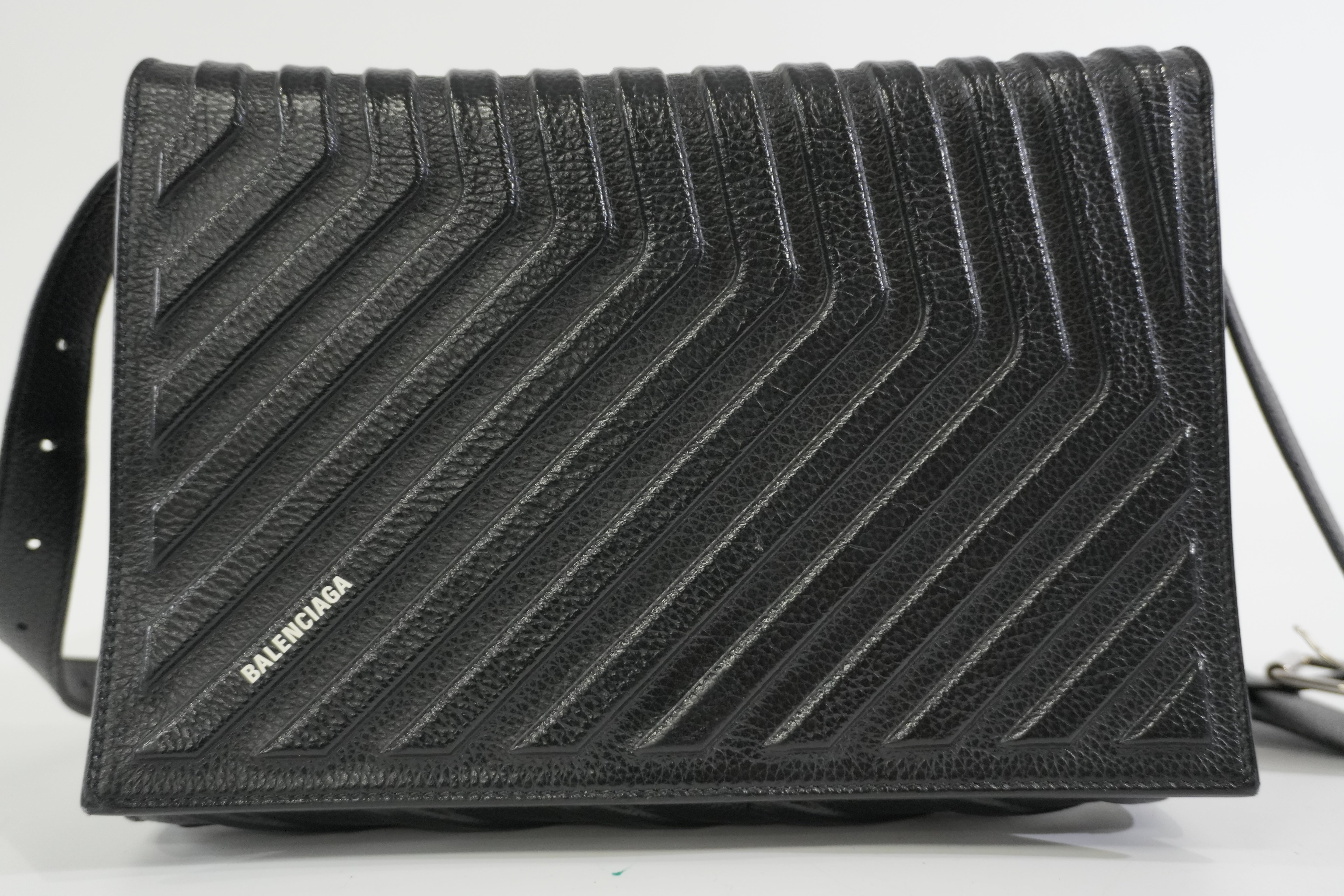 Pre-owned Balenciaga Car Flap Shoulder Bag Black