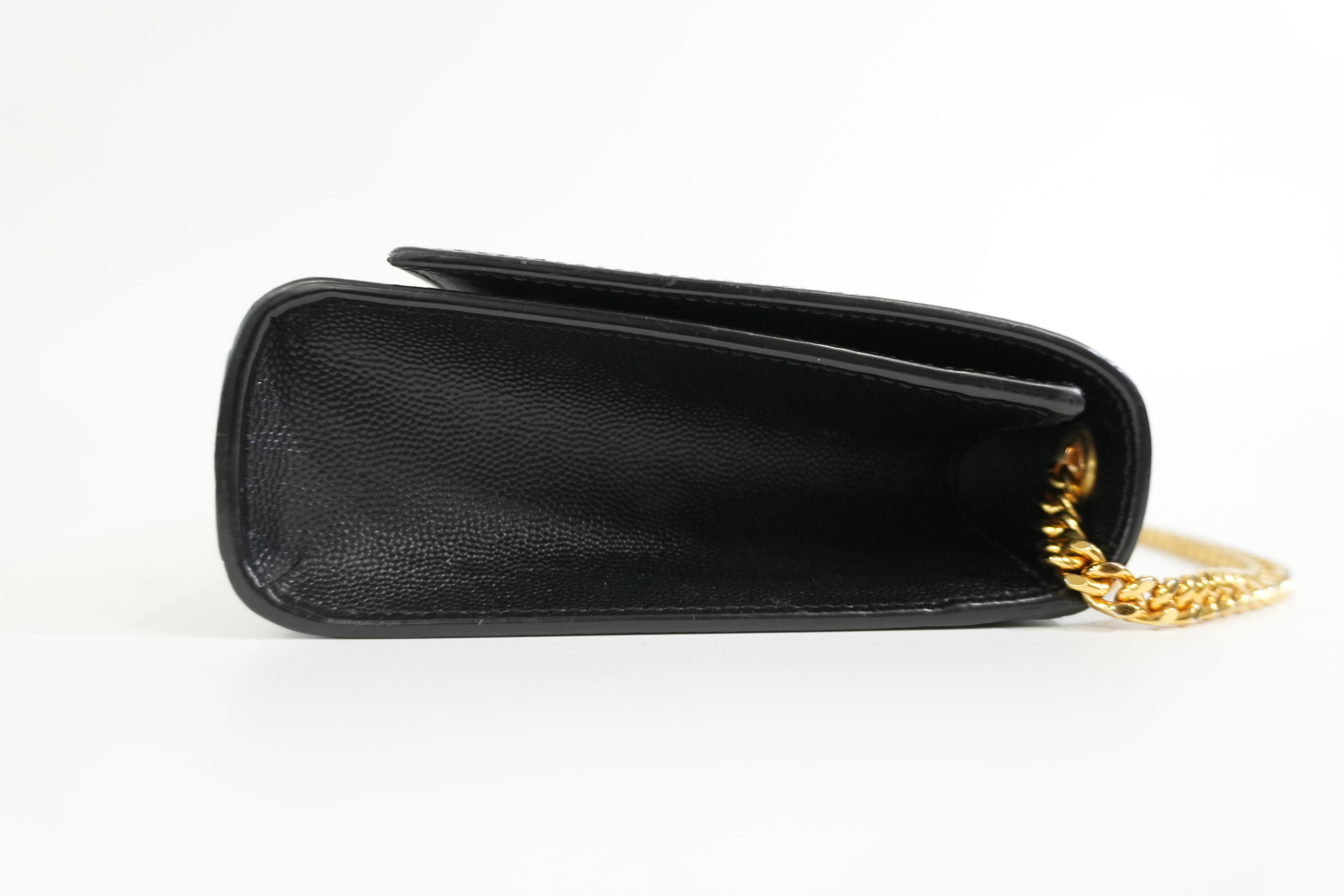 Pre-owned Saint Laurent Kate Chain Shoulder Bag Black