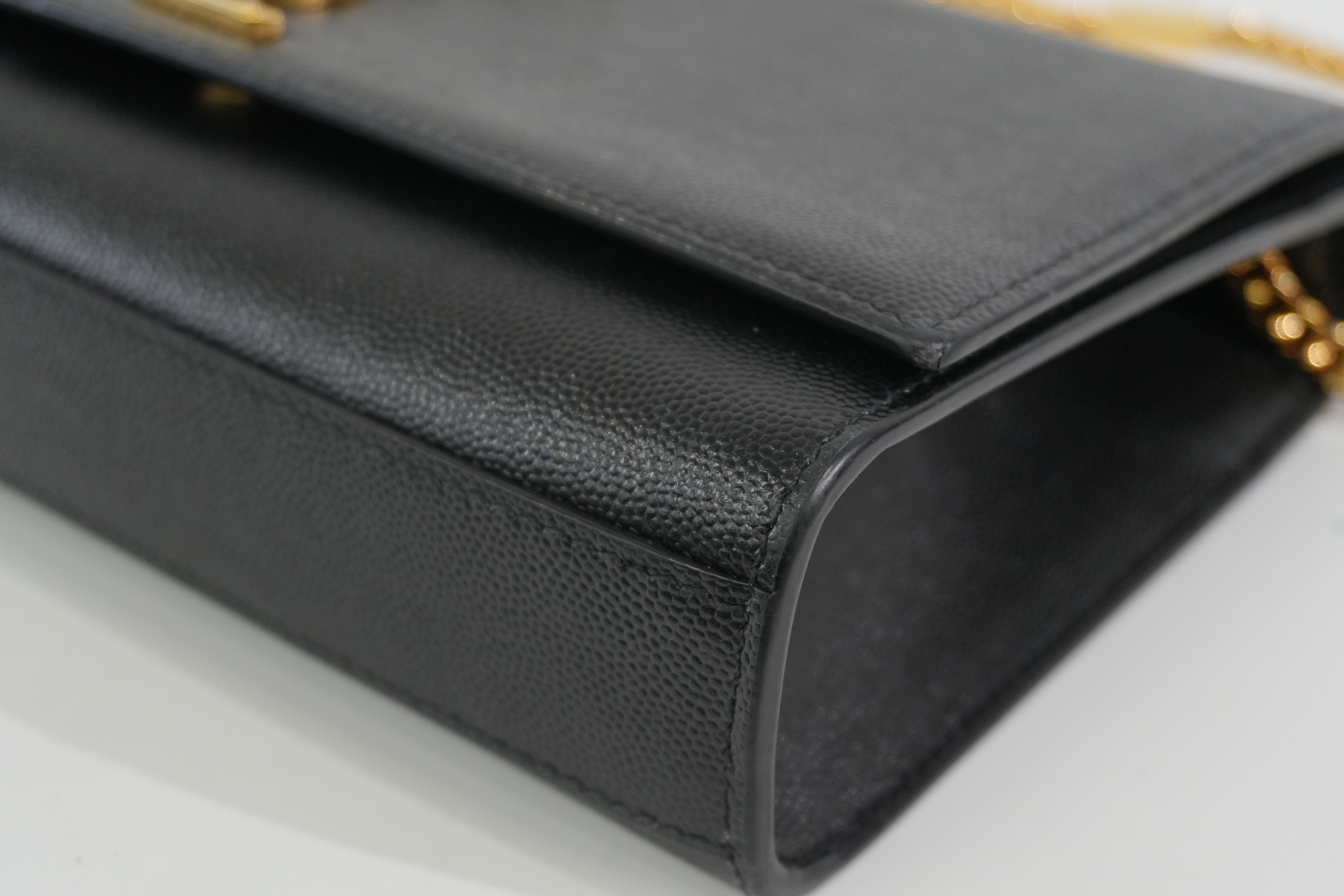 Pre-owned Saint Laurent Kate Chain Shoulder Bag Black