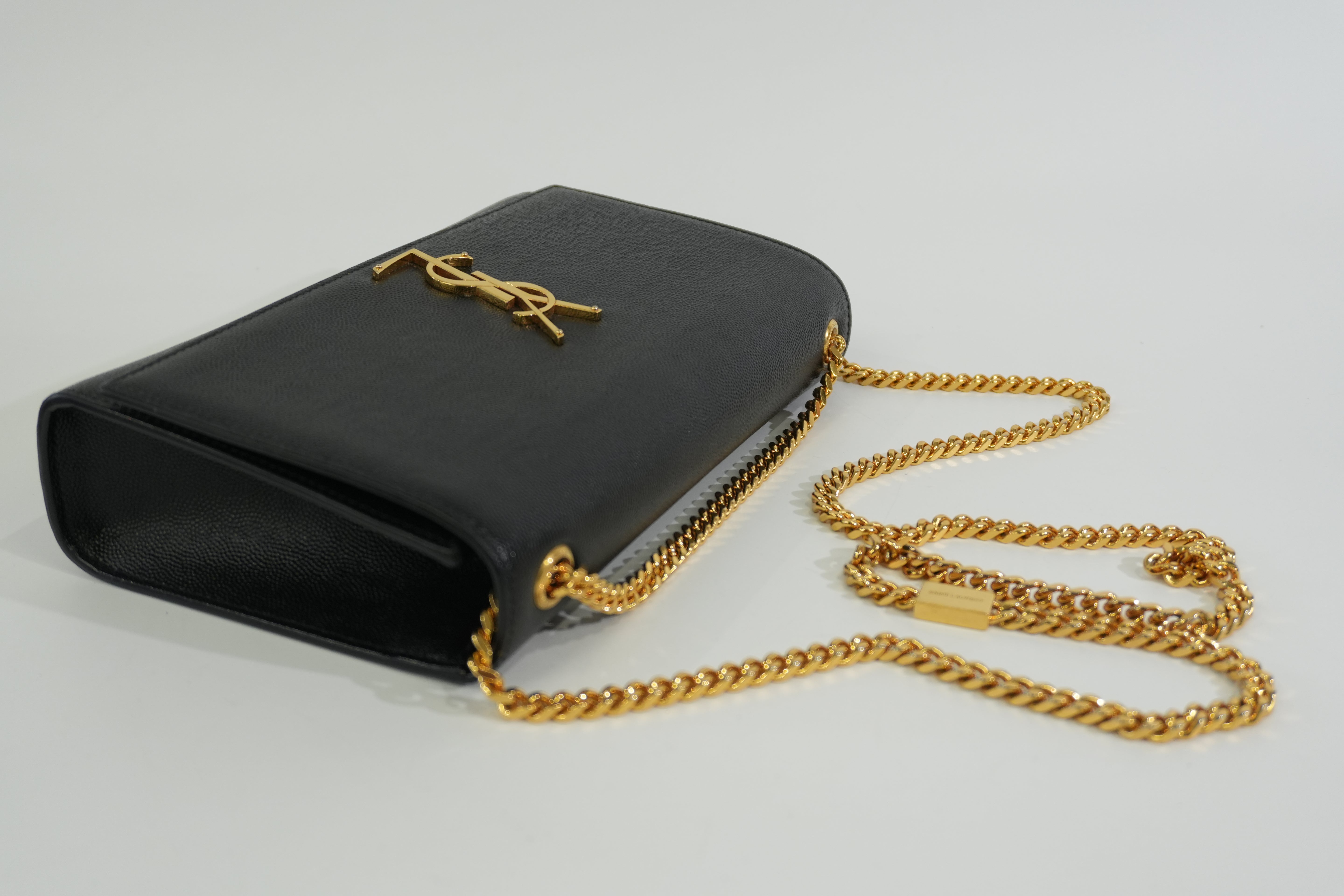 Pre-owned Saint Laurent Kate Chain Shoulder Bag Black
