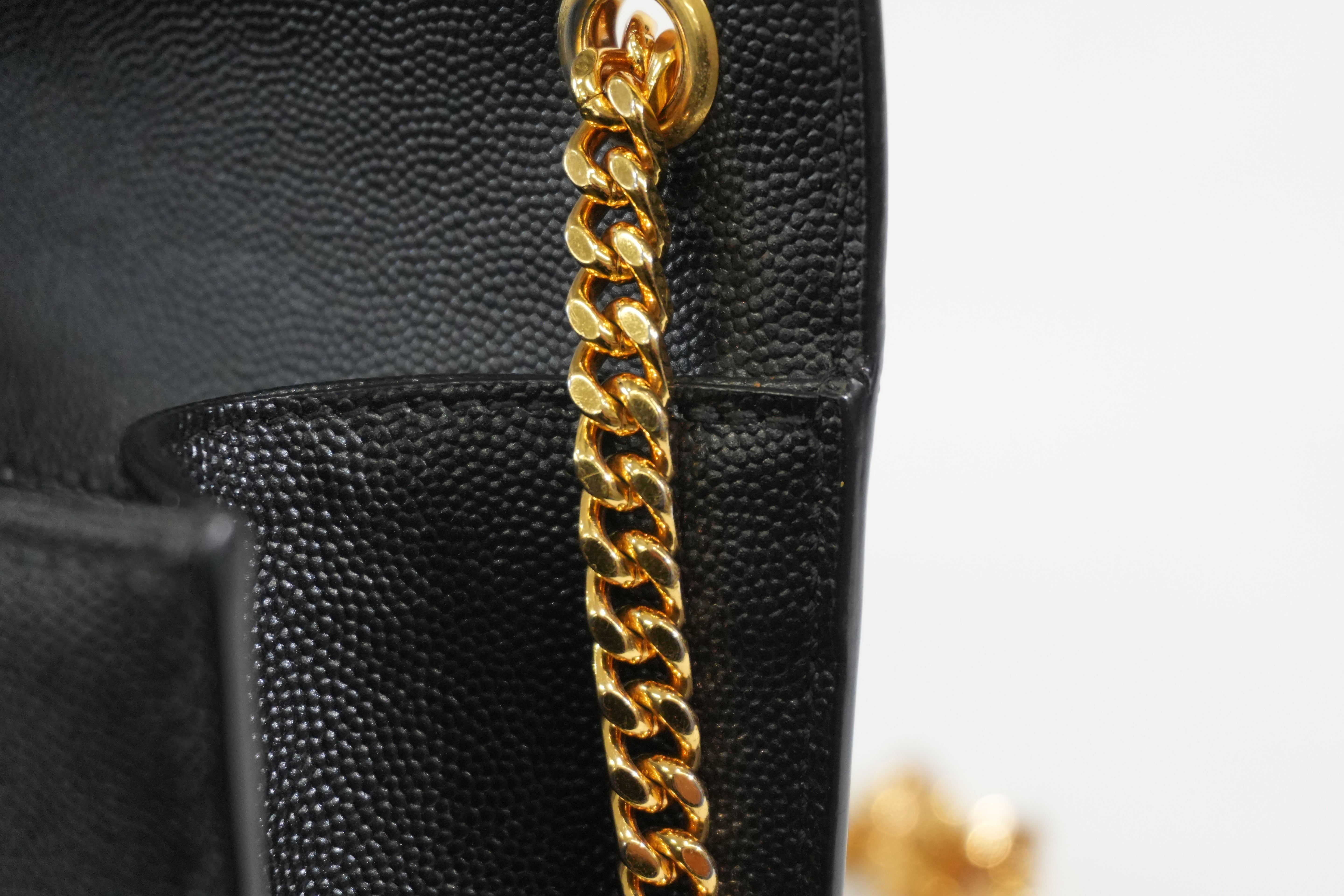 Pre-owned Saint Laurent Kate Chain Shoulder Bag Black