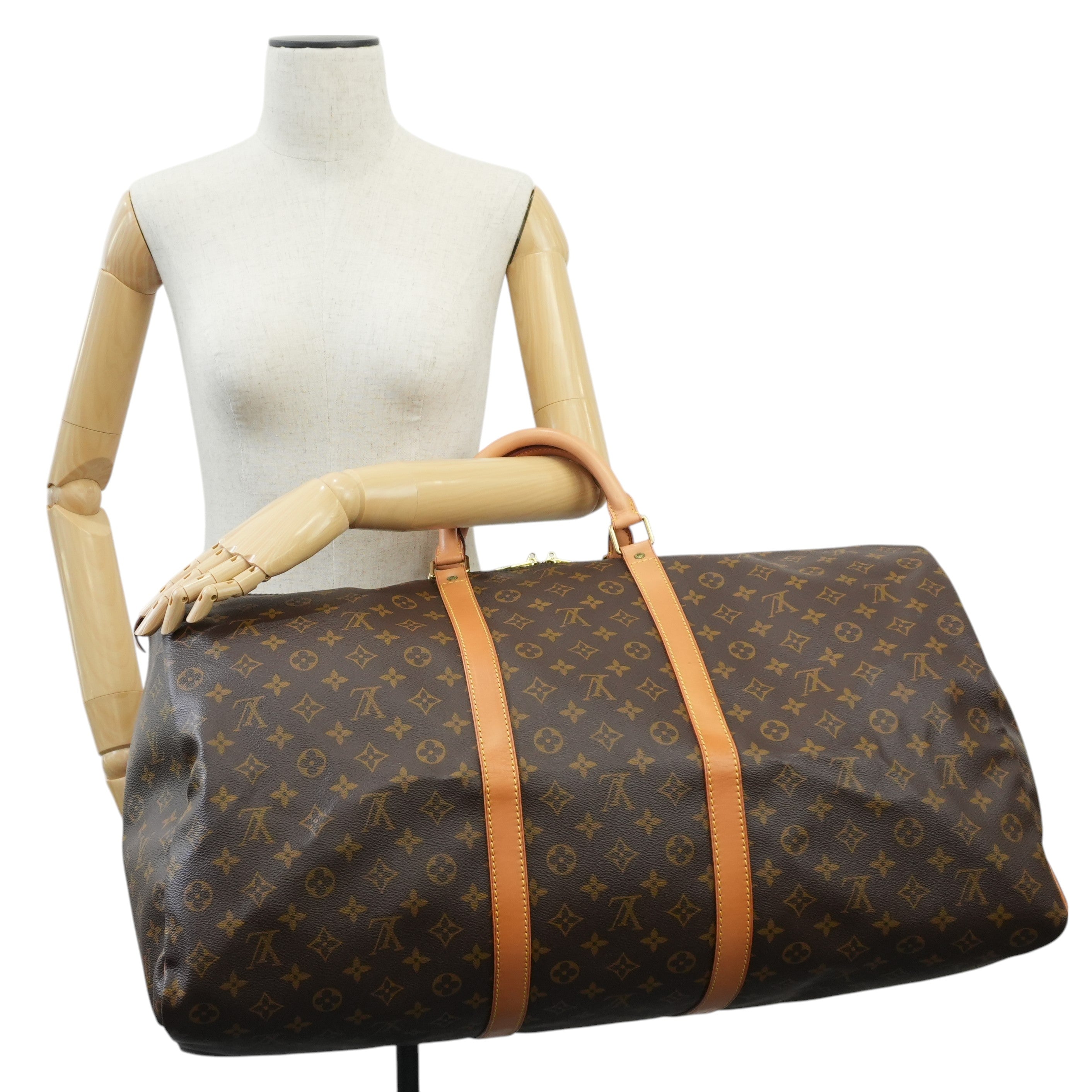Louis Vuitton Monogram Keepall 60 Duffle Bag Used