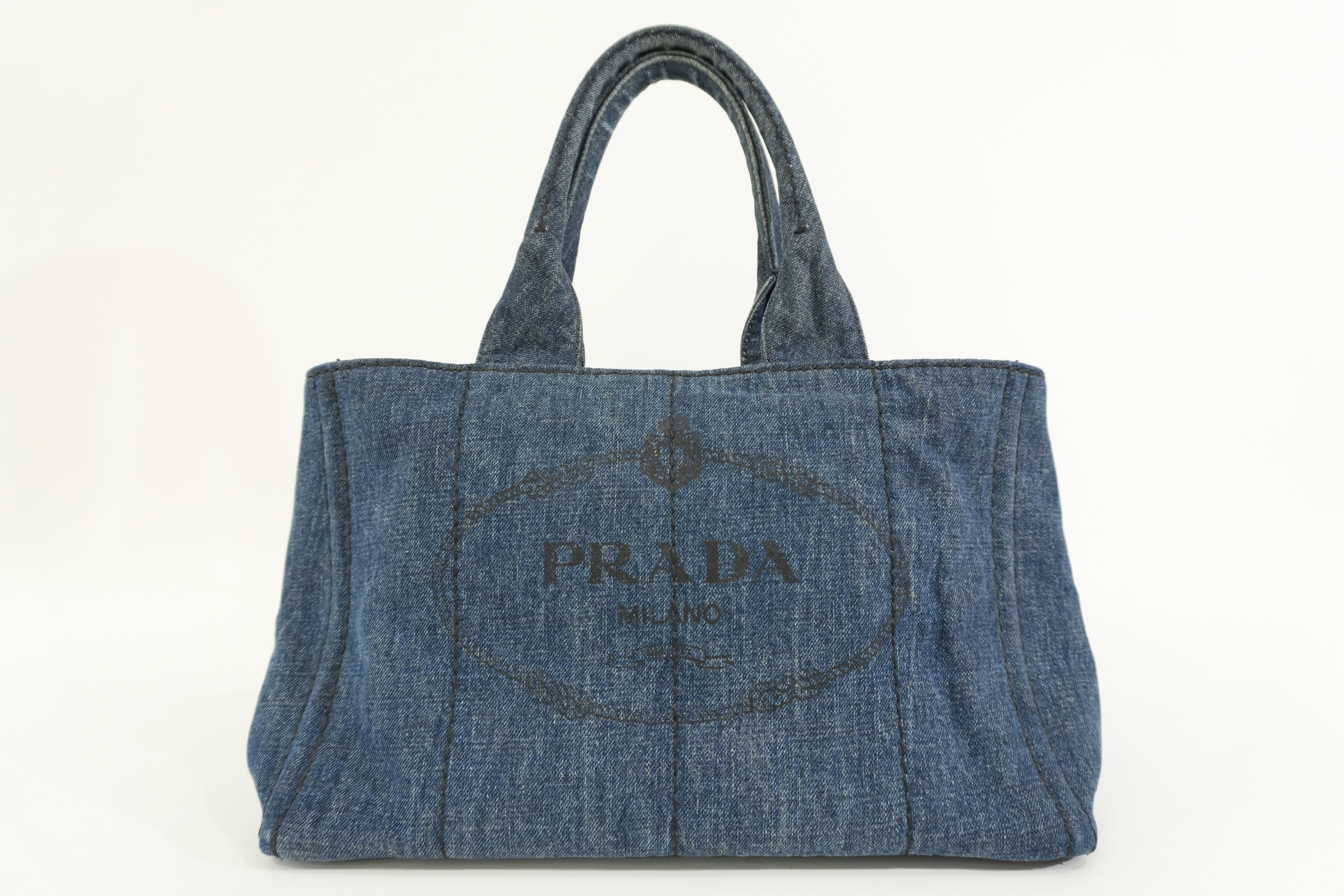 Pre-owned Prada Canapa Handbag Denim