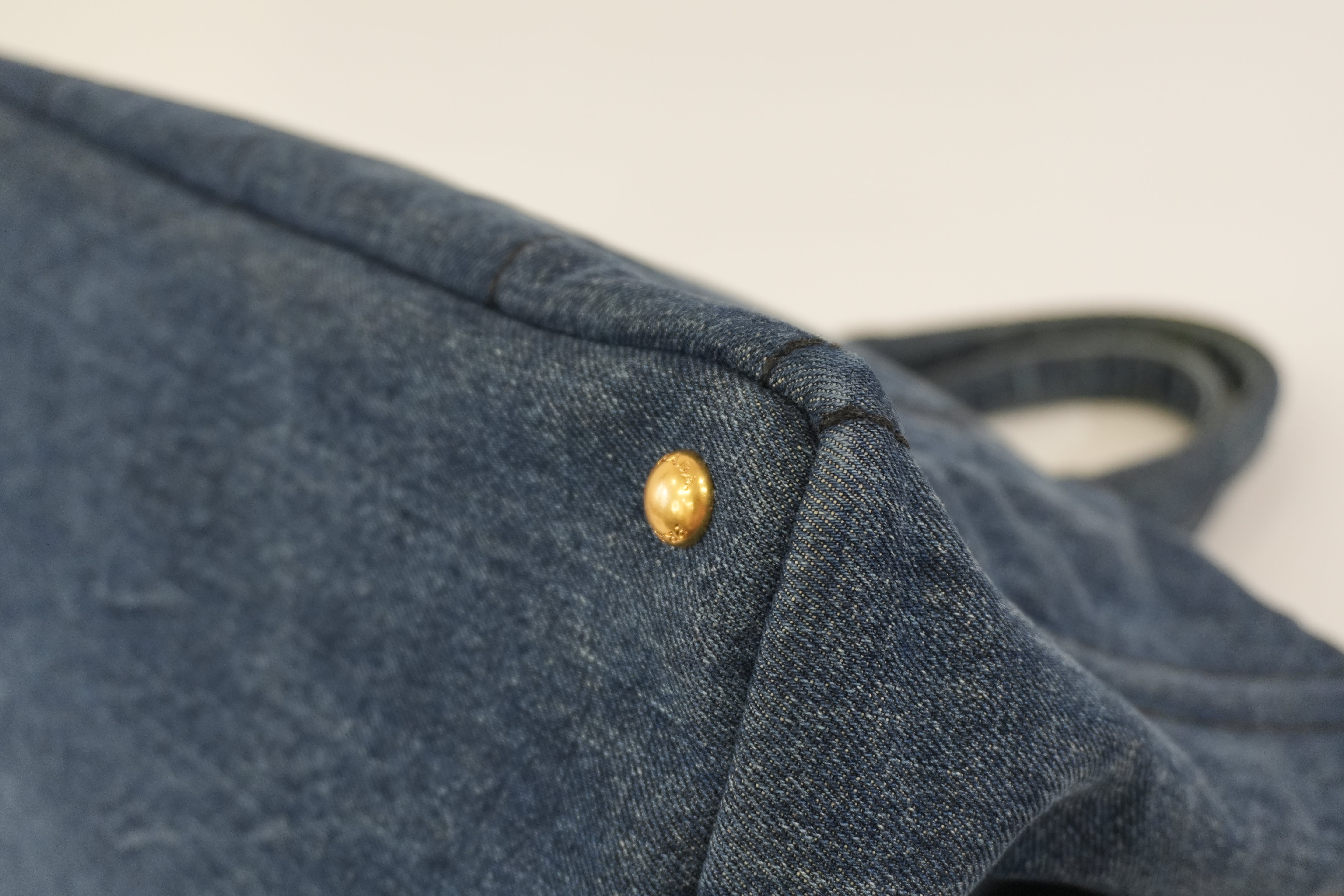 Pre-owned Prada Canapa Handbag Denim