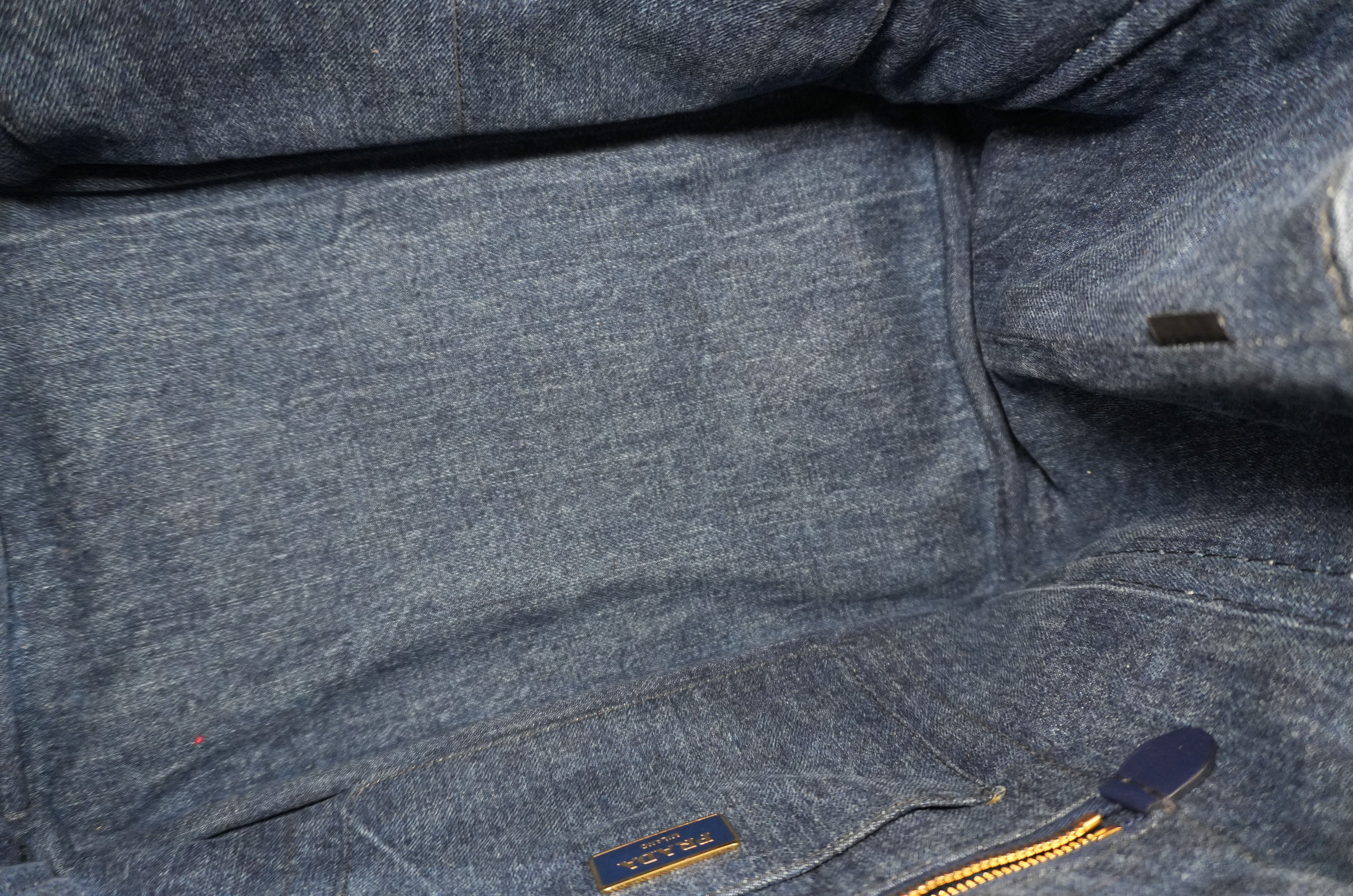 Pre-owned Prada Canapa Handbag Denim