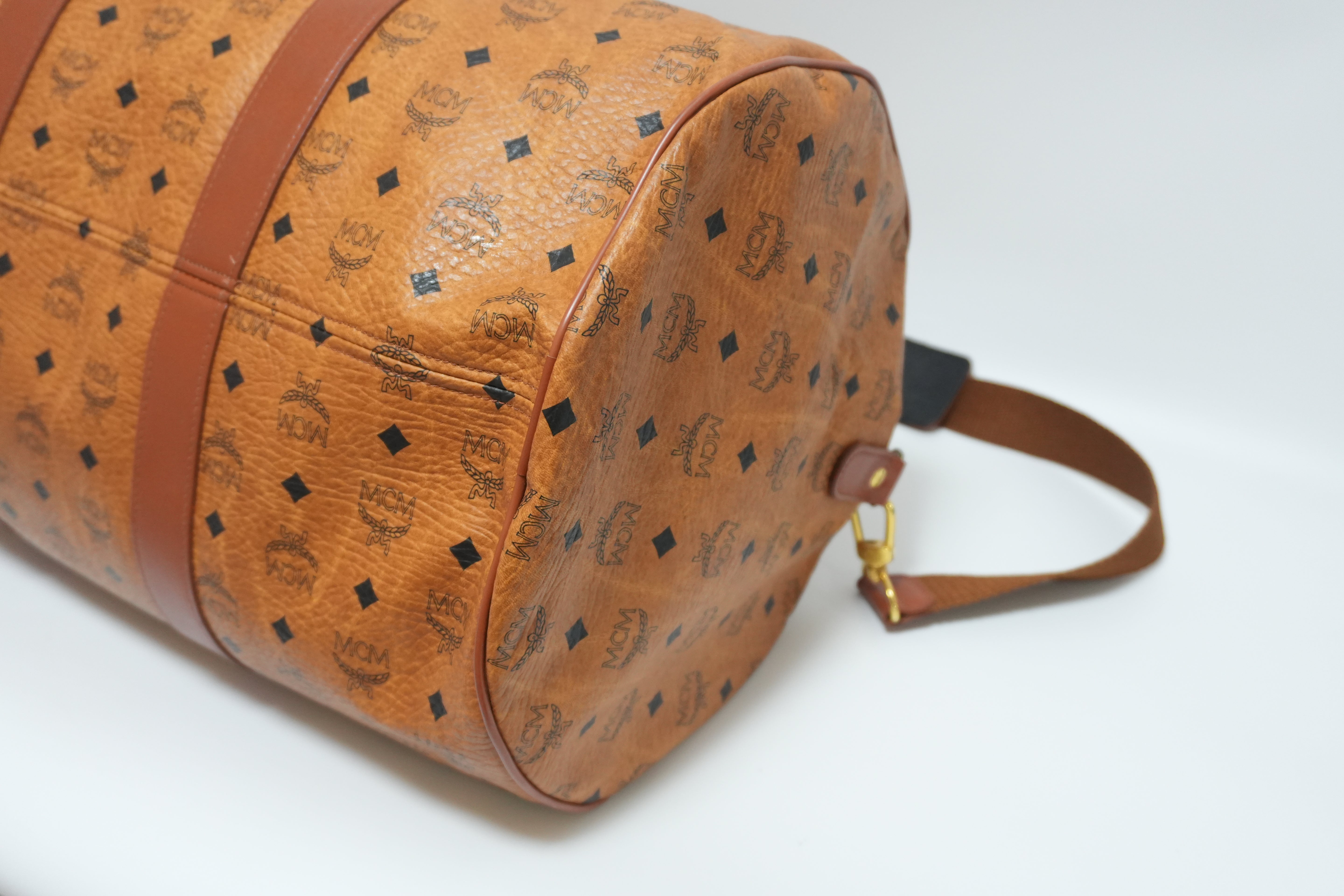 MCM ヴィセトス ウィークエンダーバッグ コニャック 中古