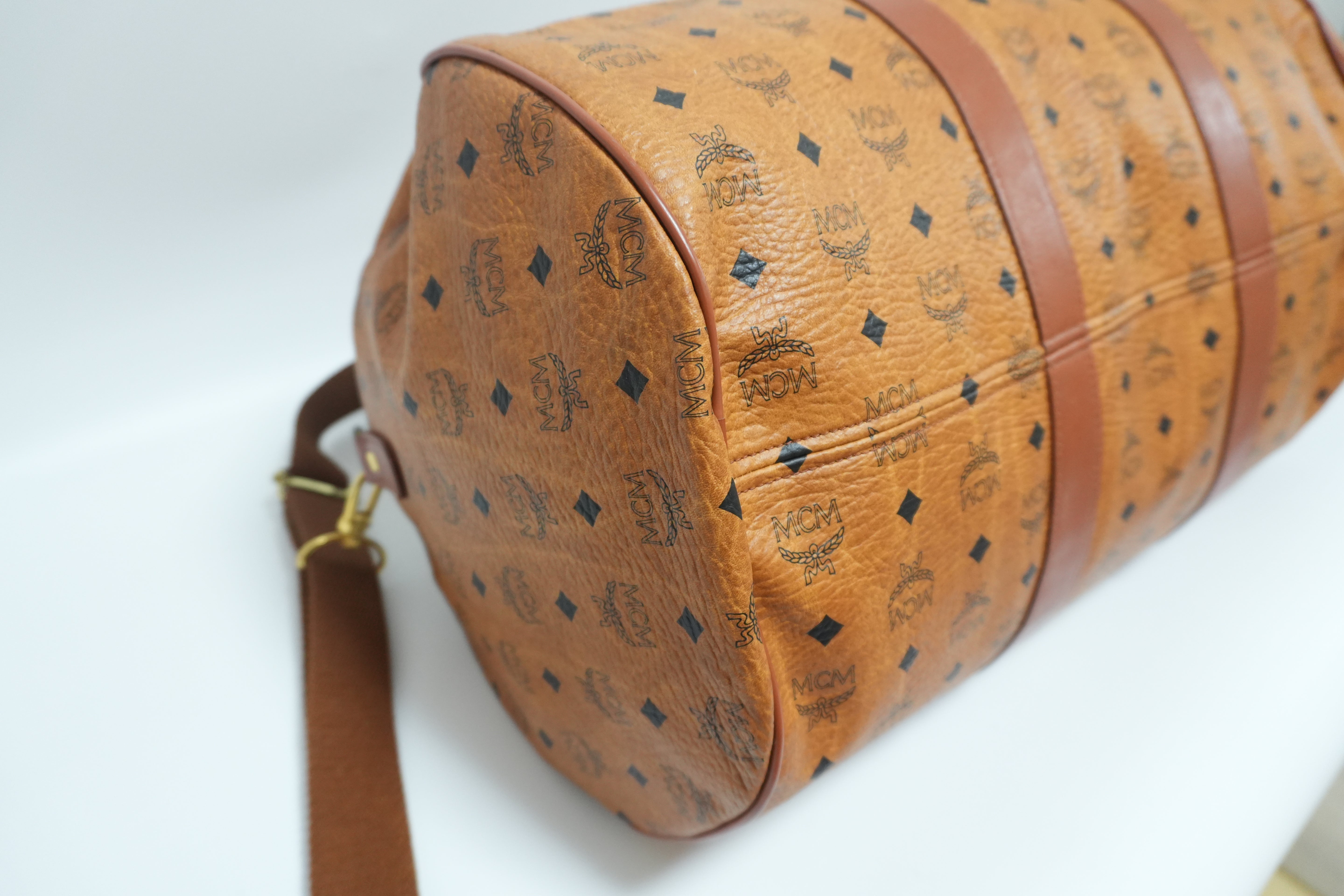 MCM ヴィセトス ウィークエンダーバッグ コニャック 中古