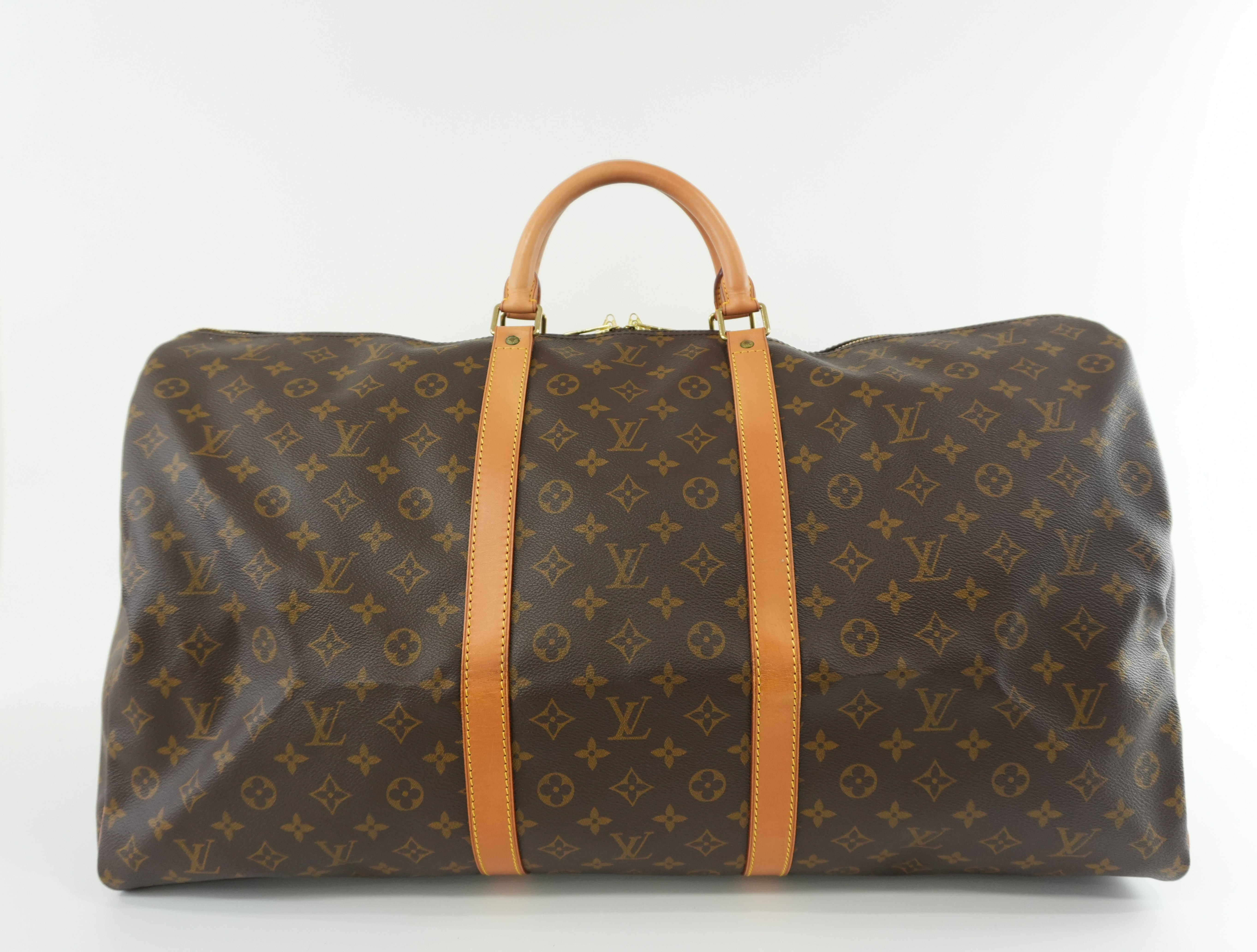 Louis Vuitton Monogram Keepall 60 Duffle Bag Used