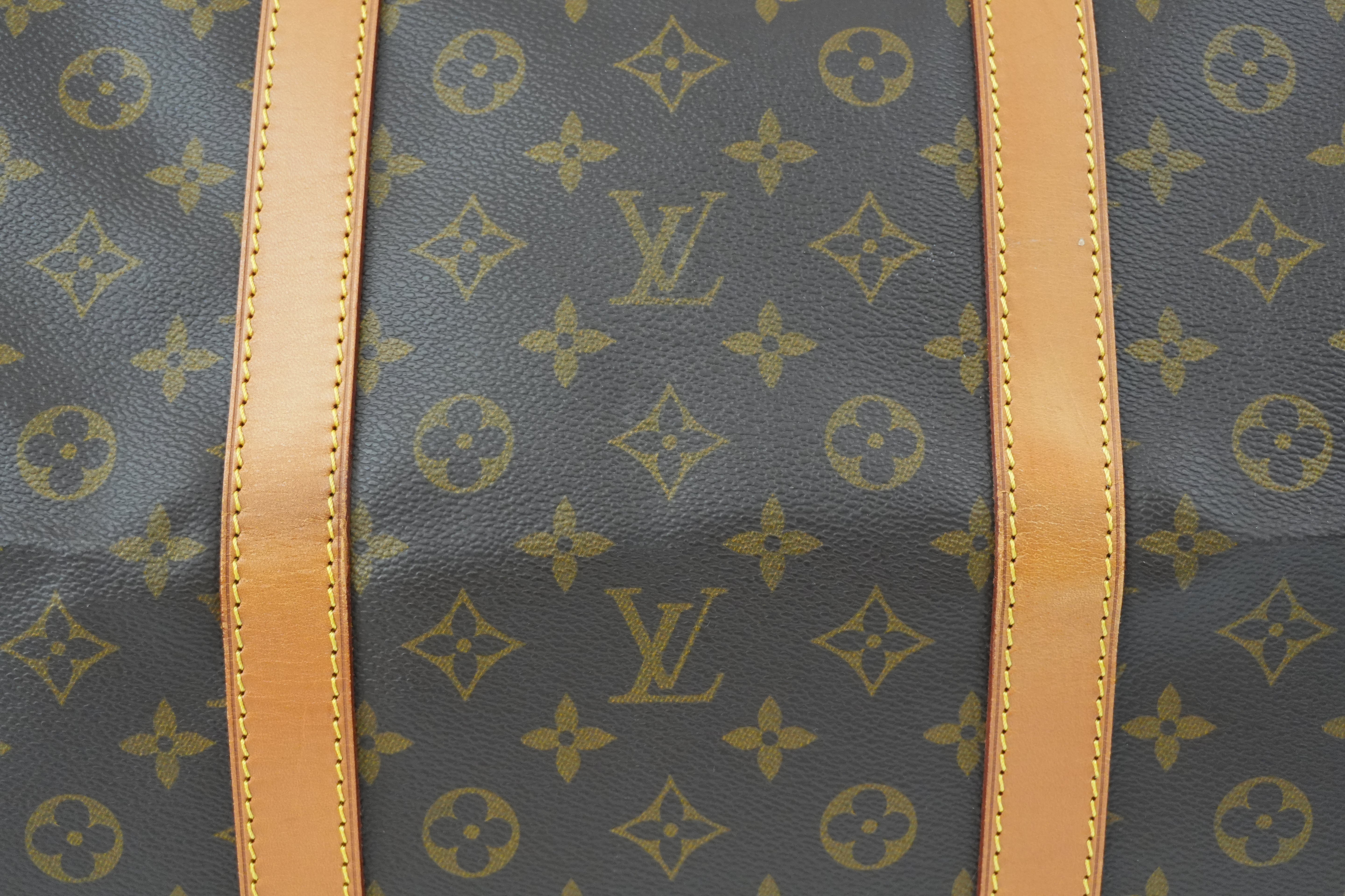 Louis Vuitton Monogram Keepall 60 Duffle Bag Used