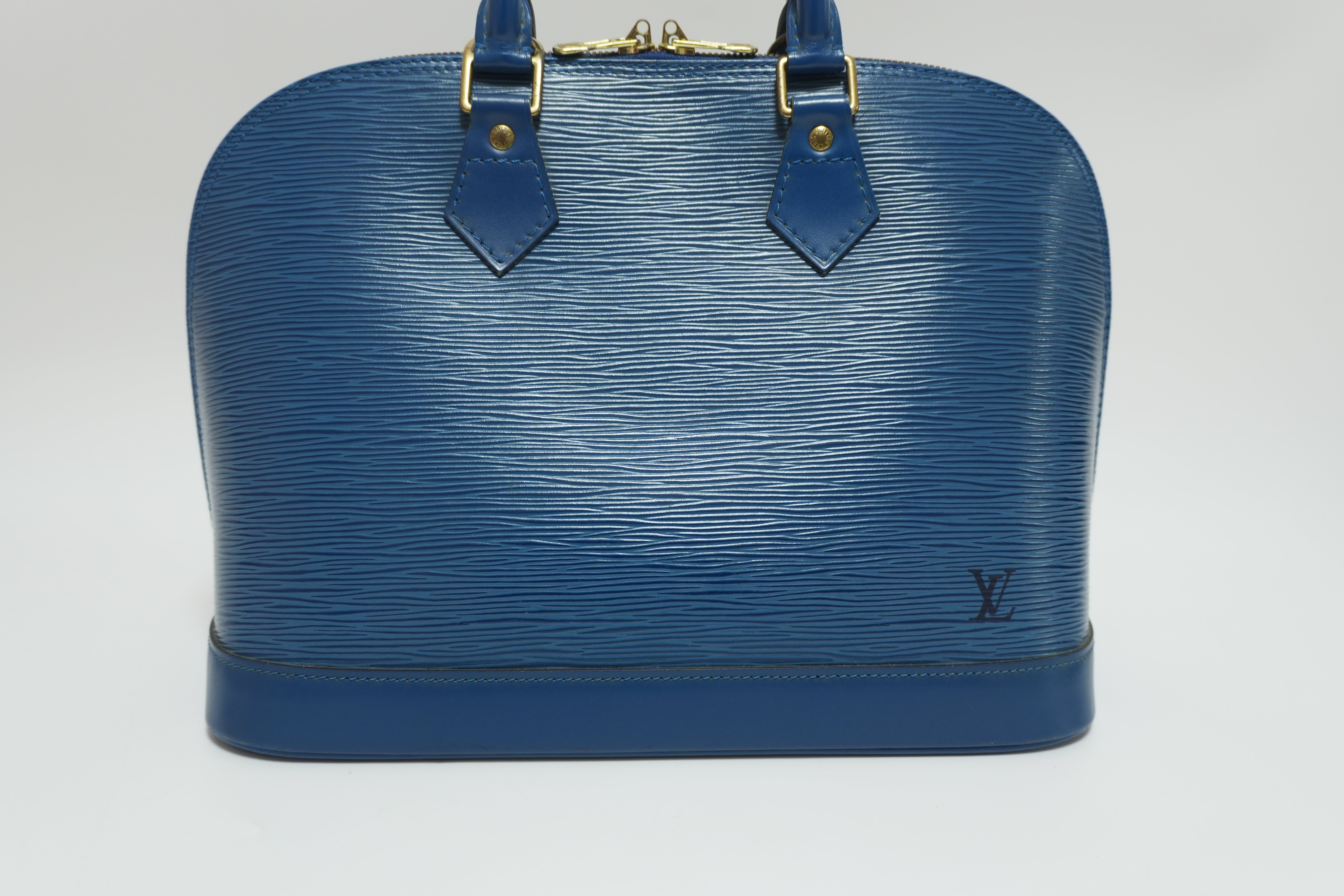 Louis Vuitton Alma PM Epi Blue Handbag Used