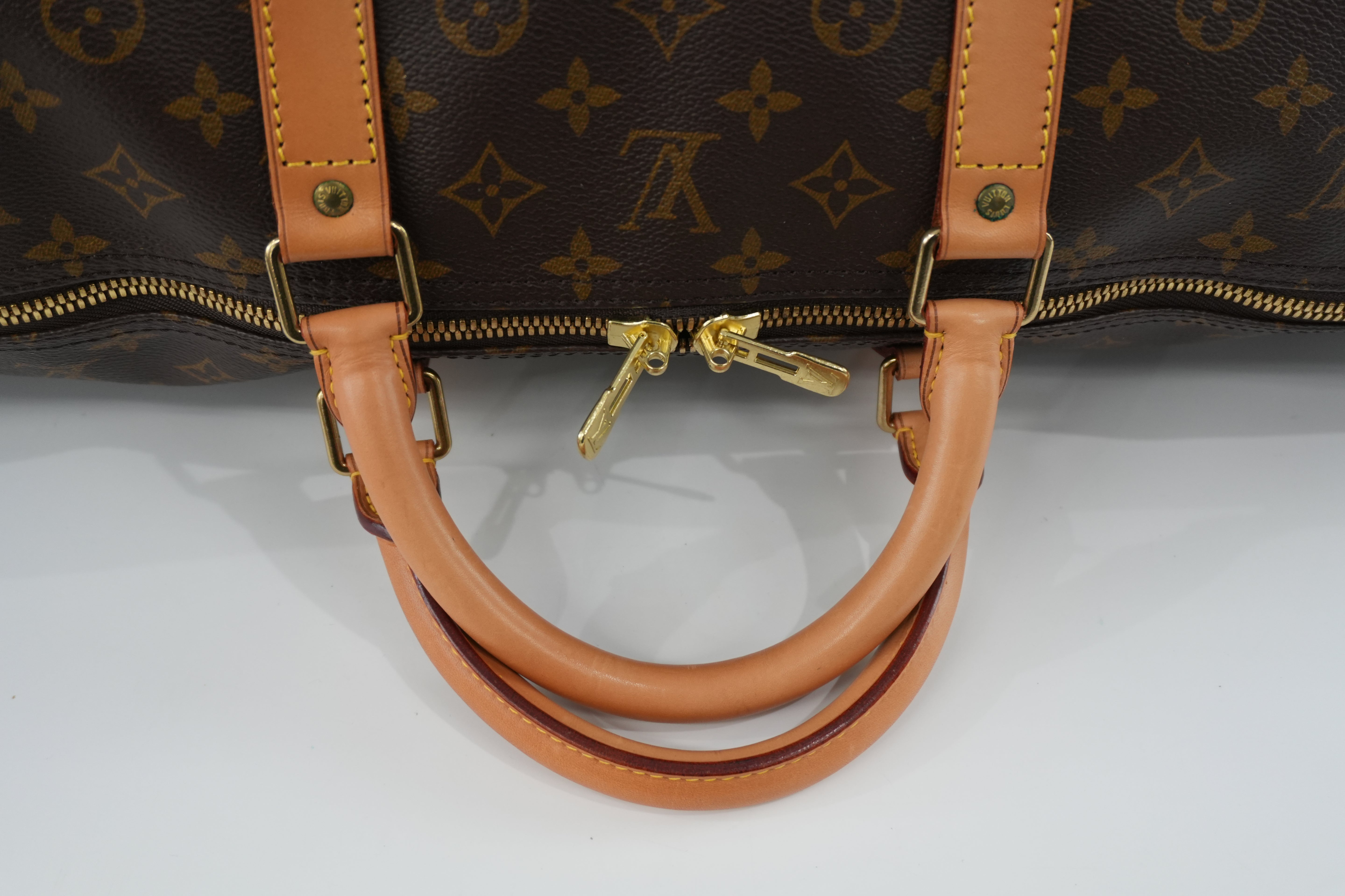 Louis Vuitton Monogram Keepall 60 Duffle Bag Used
