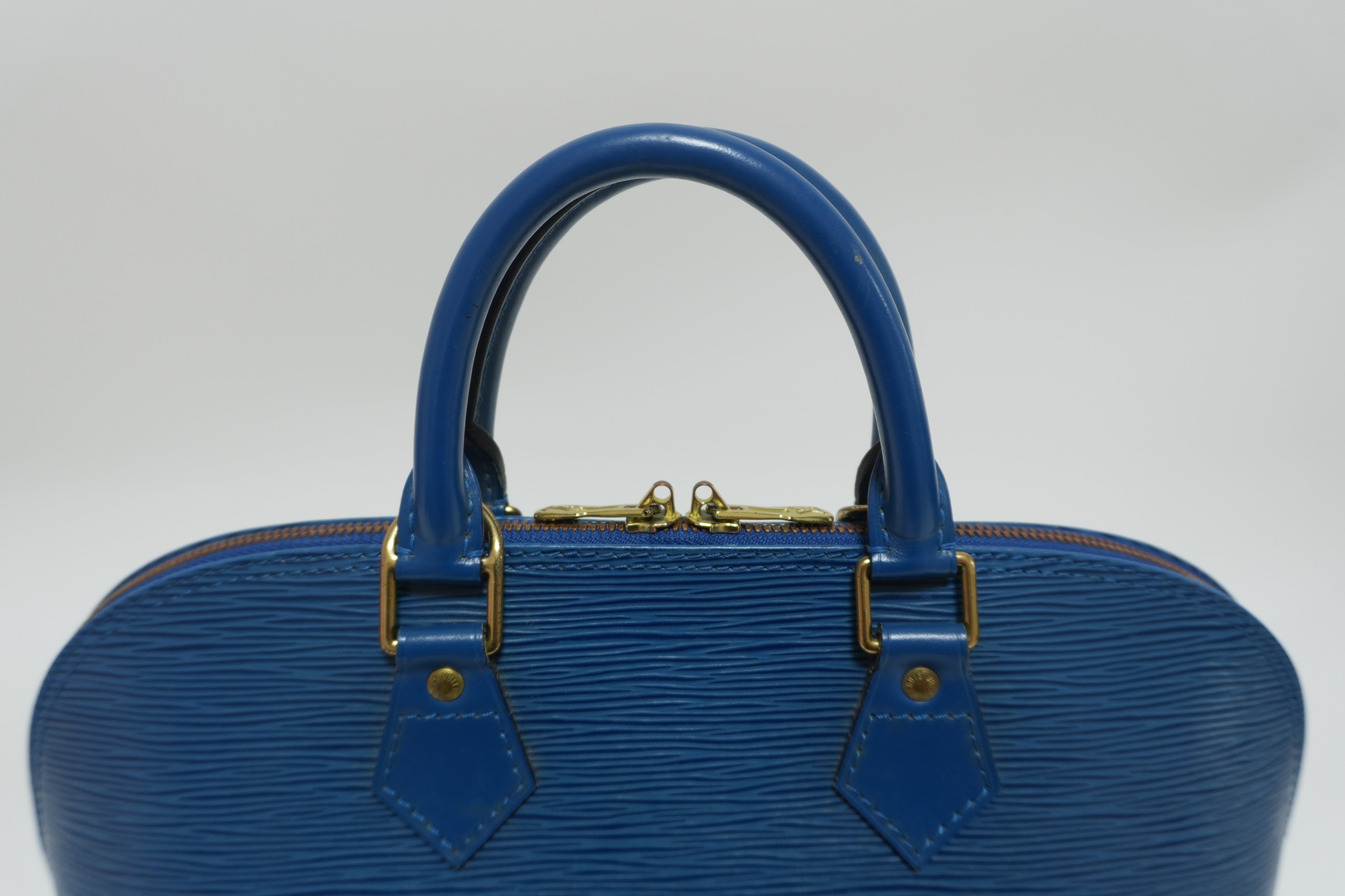 Louis Vuitton Alma PM Epi Blue Handbag Used