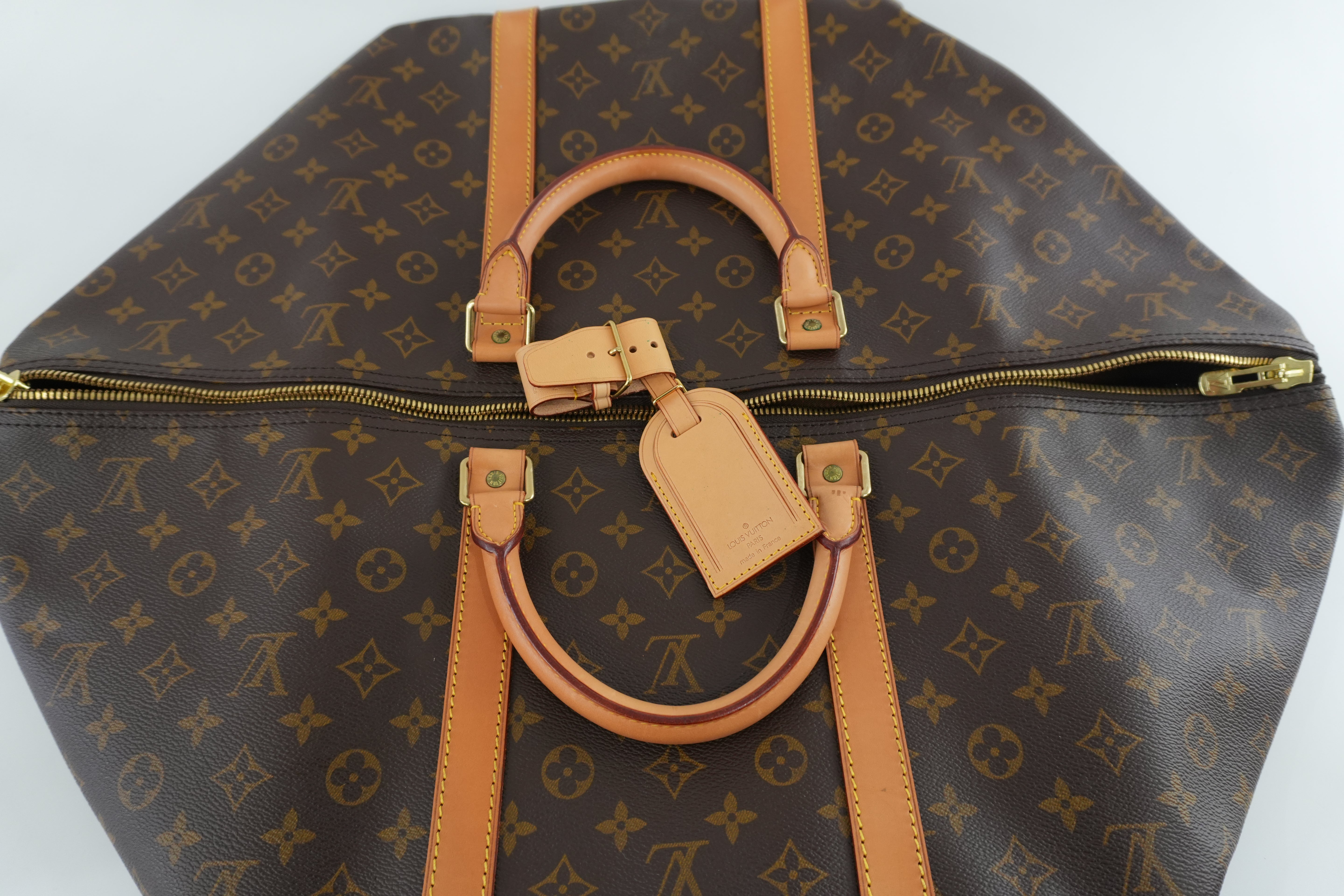 Louis Vuitton Monogram Keepall 60 Duffle Bag Used