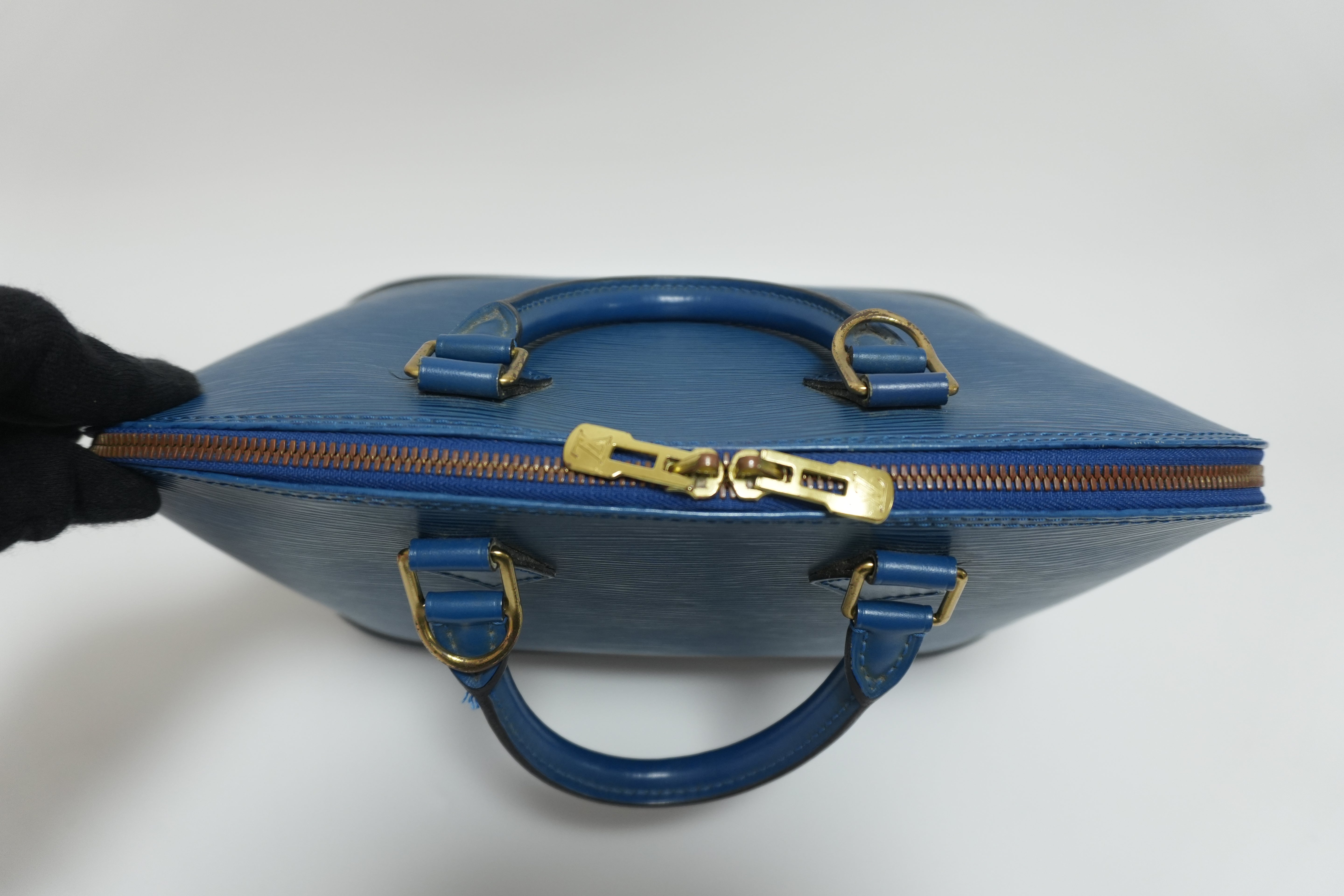 Louis Vuitton Alma PM Epi Blue Handbag Used