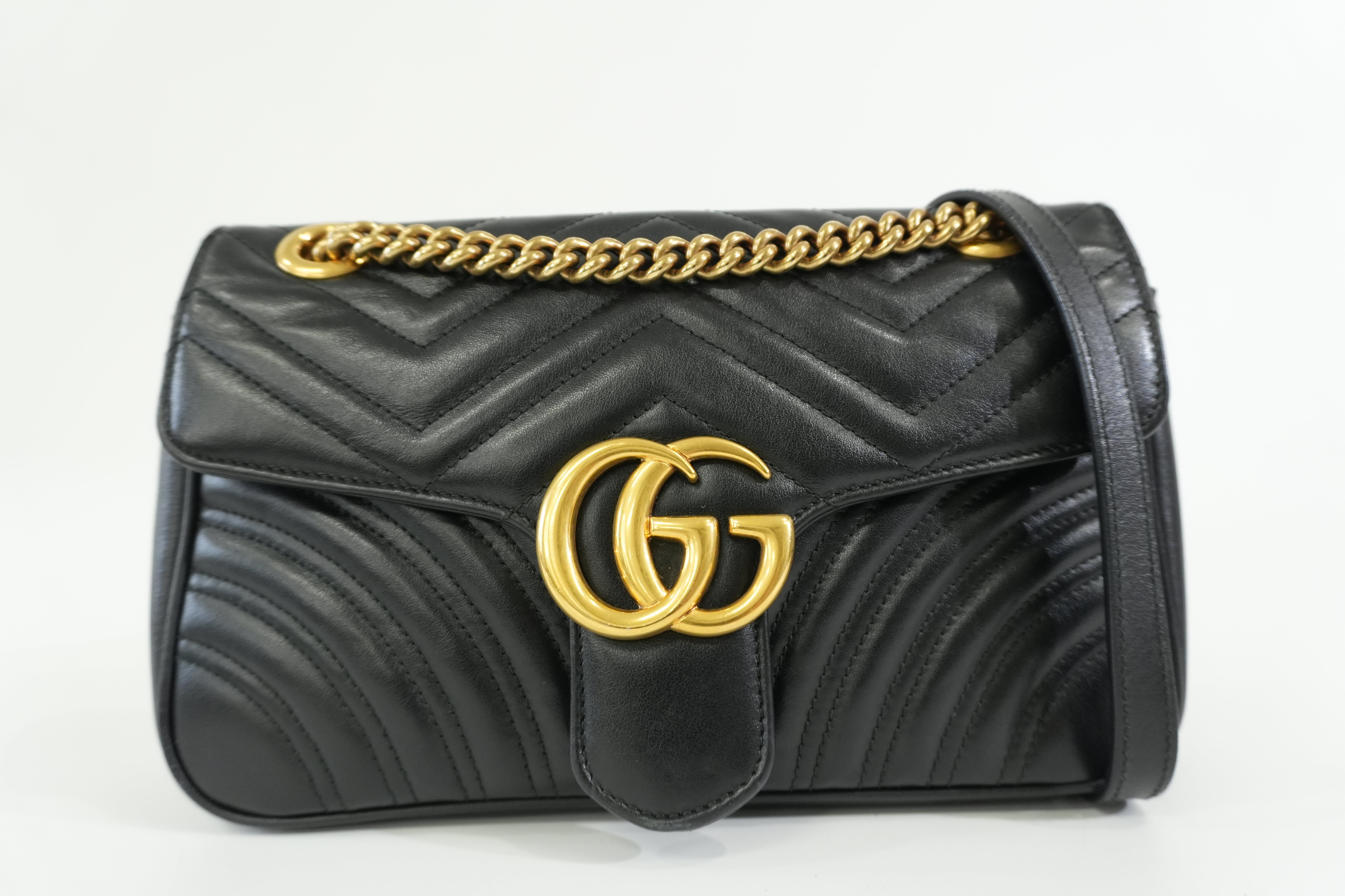 Pre-owned Gucci Marmont Shoulder Bag Black