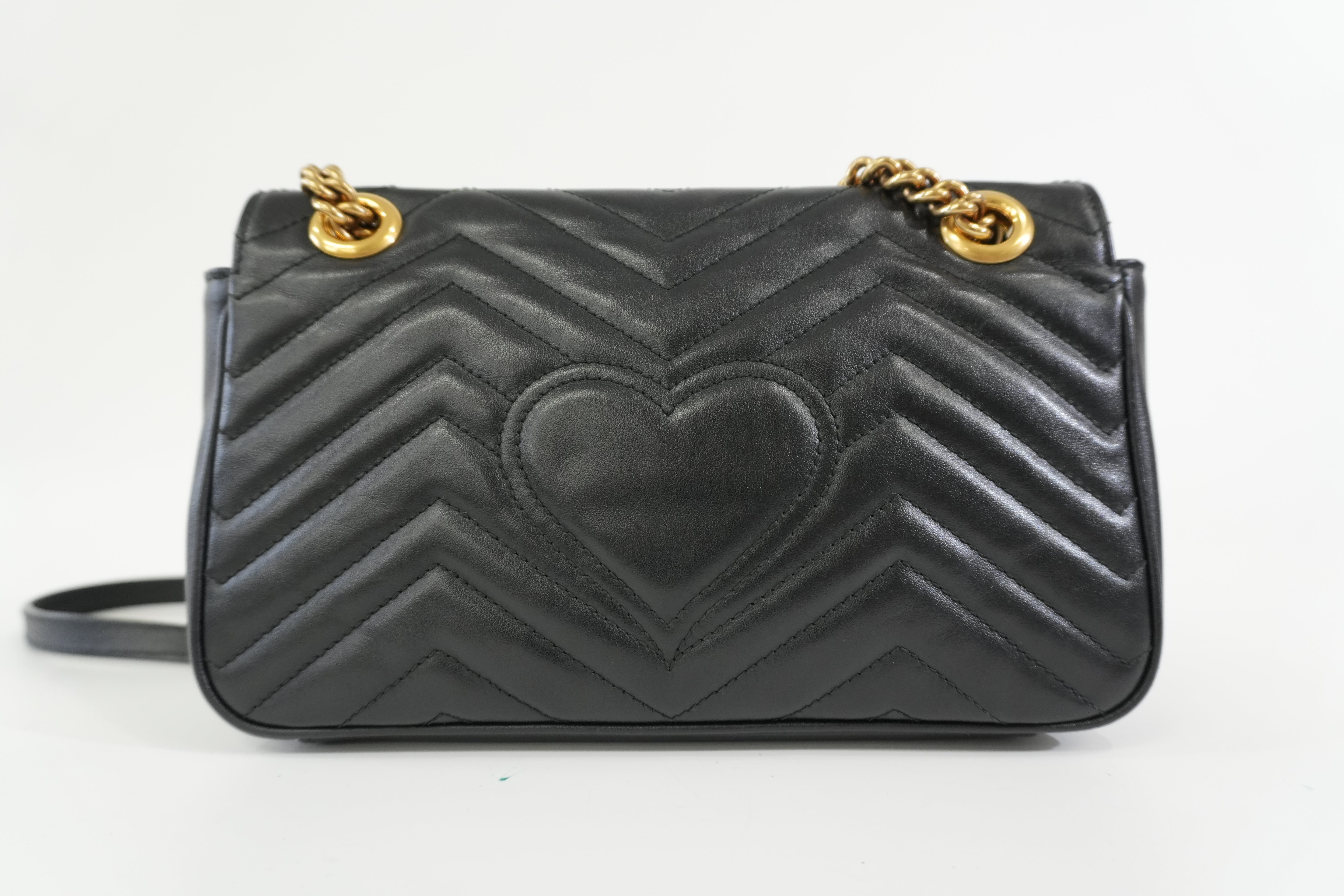 Pre-owned Gucci Marmont Shoulder Bag Black