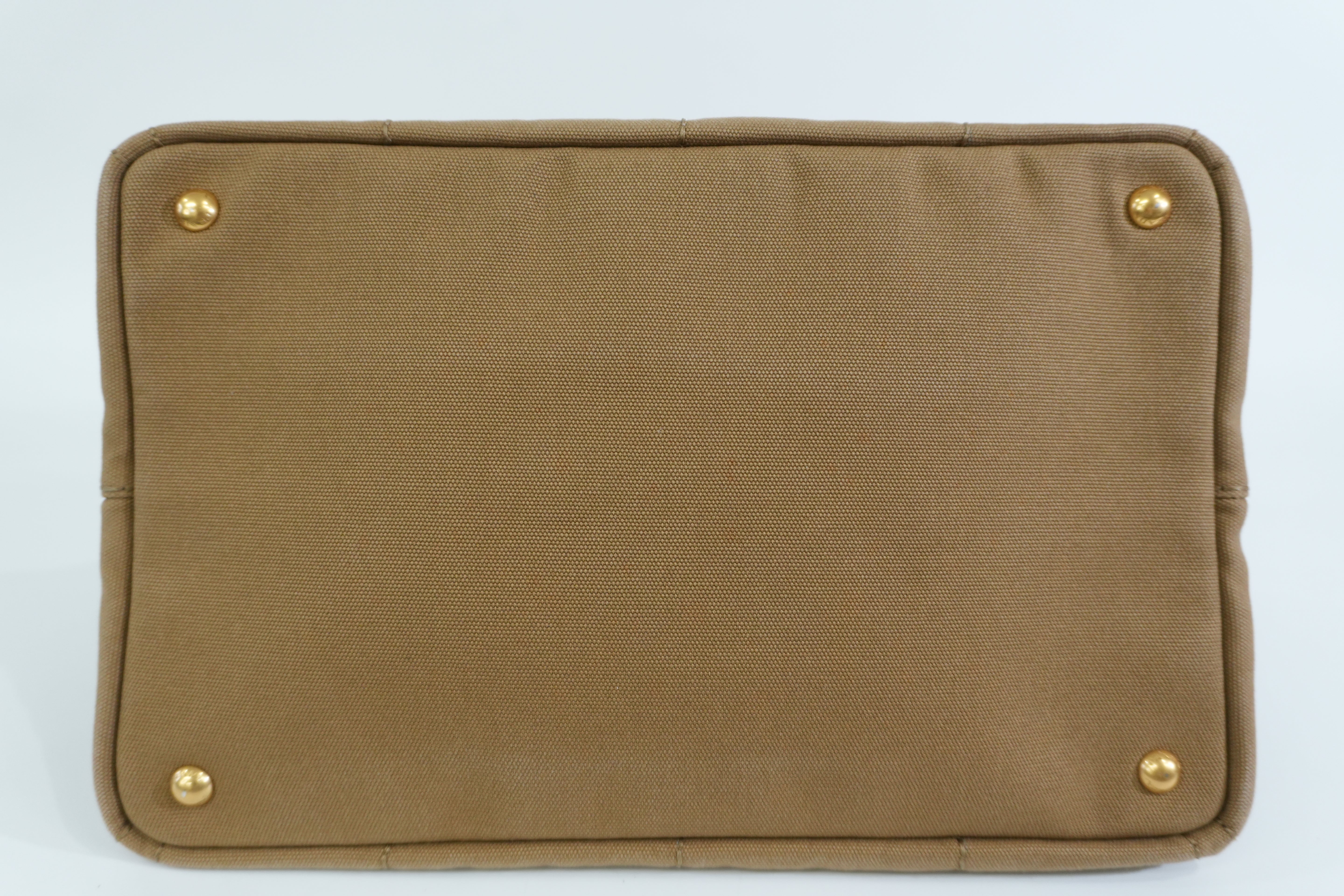 Pre-owned Prada Two Way Canapa Shoulder Bag Brown