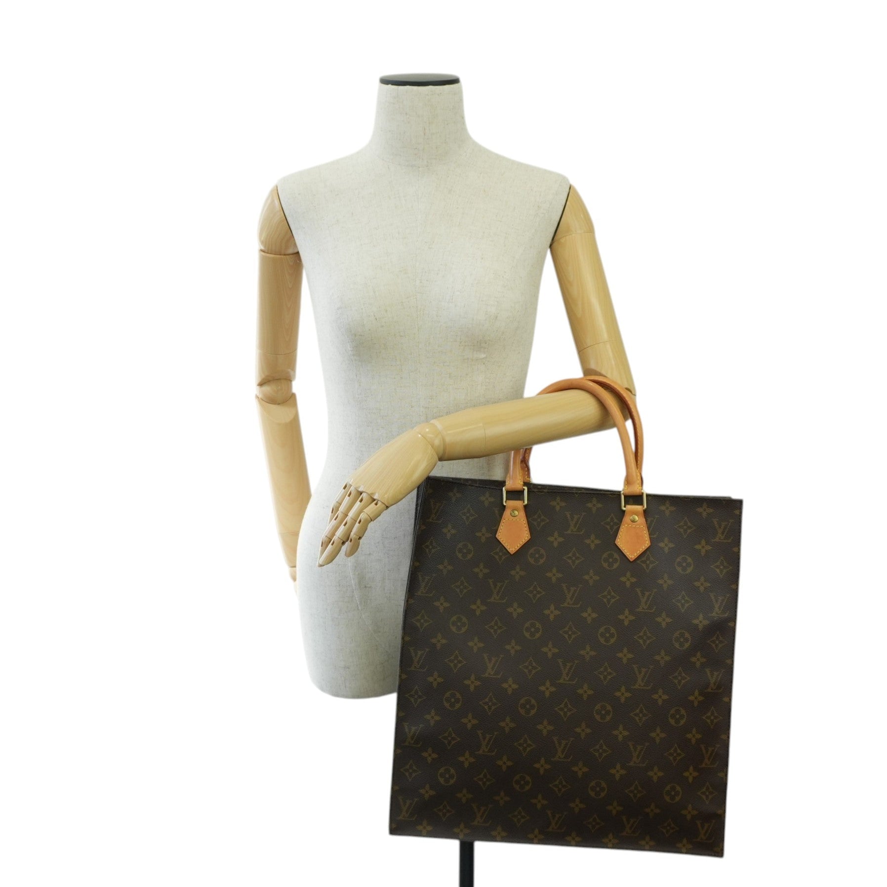 Louis Vuitton Monogram Sac Plat Tote Bag Used