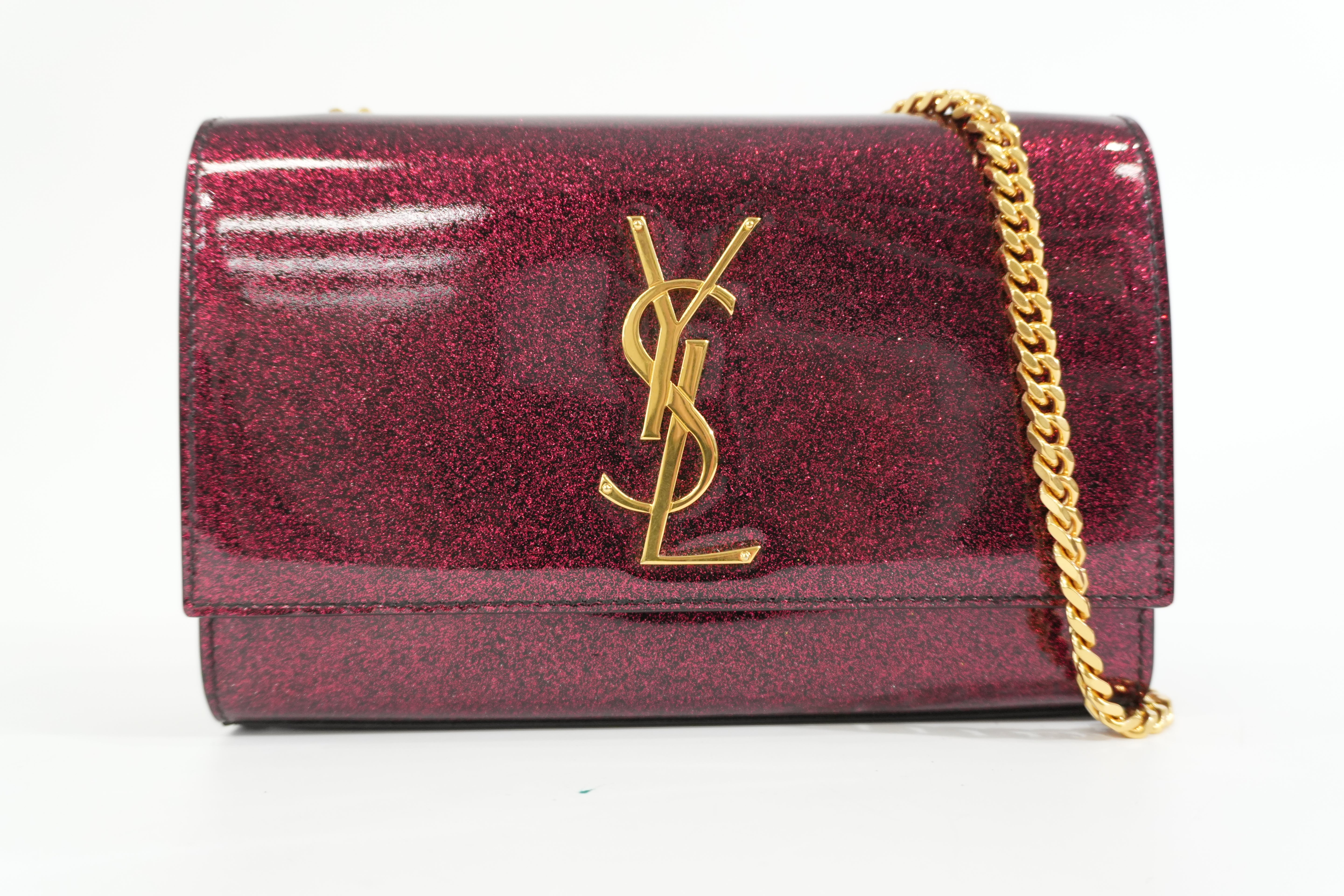 Pre-owned Saint Laurent Small Kate Chain Shoulder Bag Pink