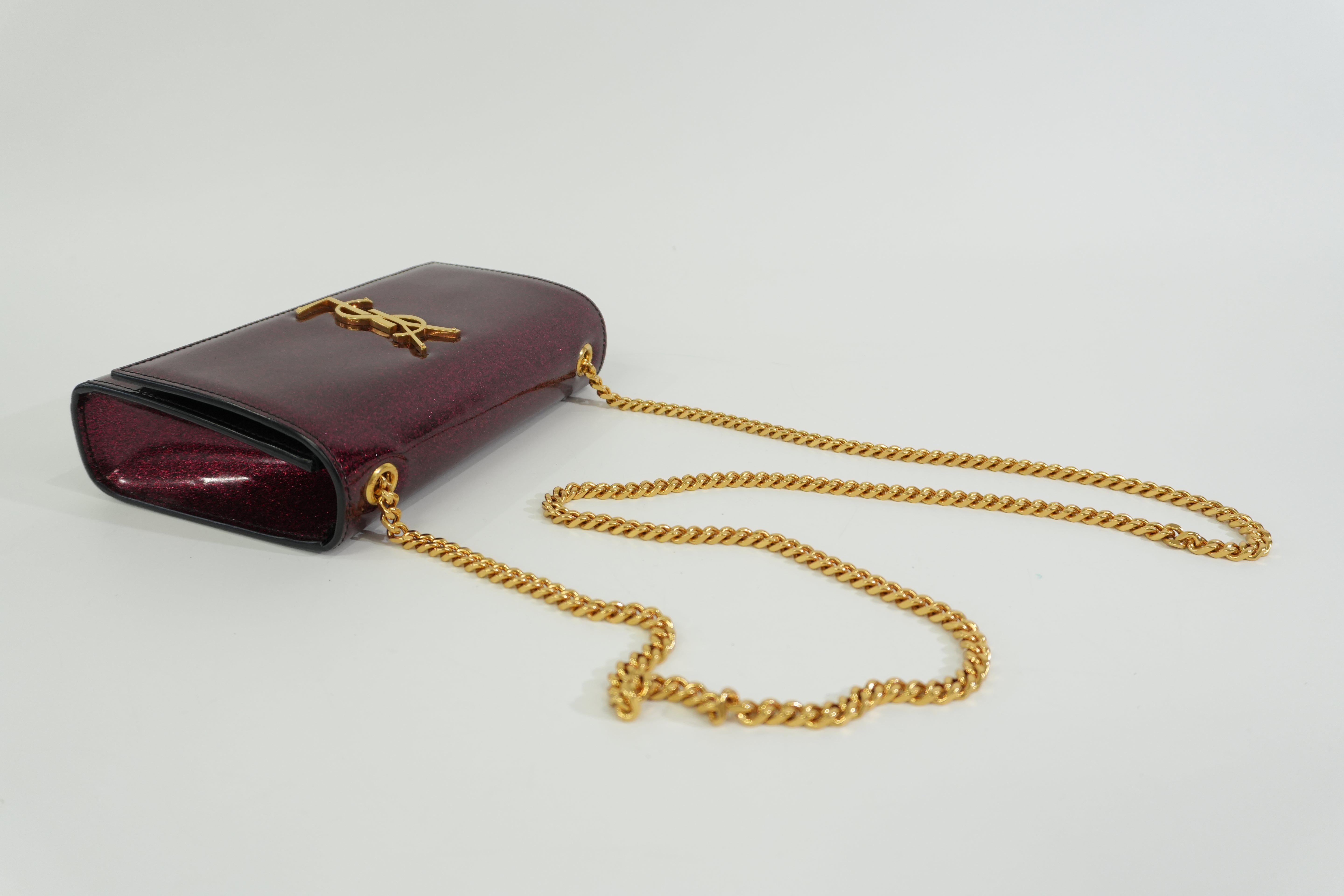 Pre-owned Saint Laurent Small Kate Chain Shoulder Bag Pink