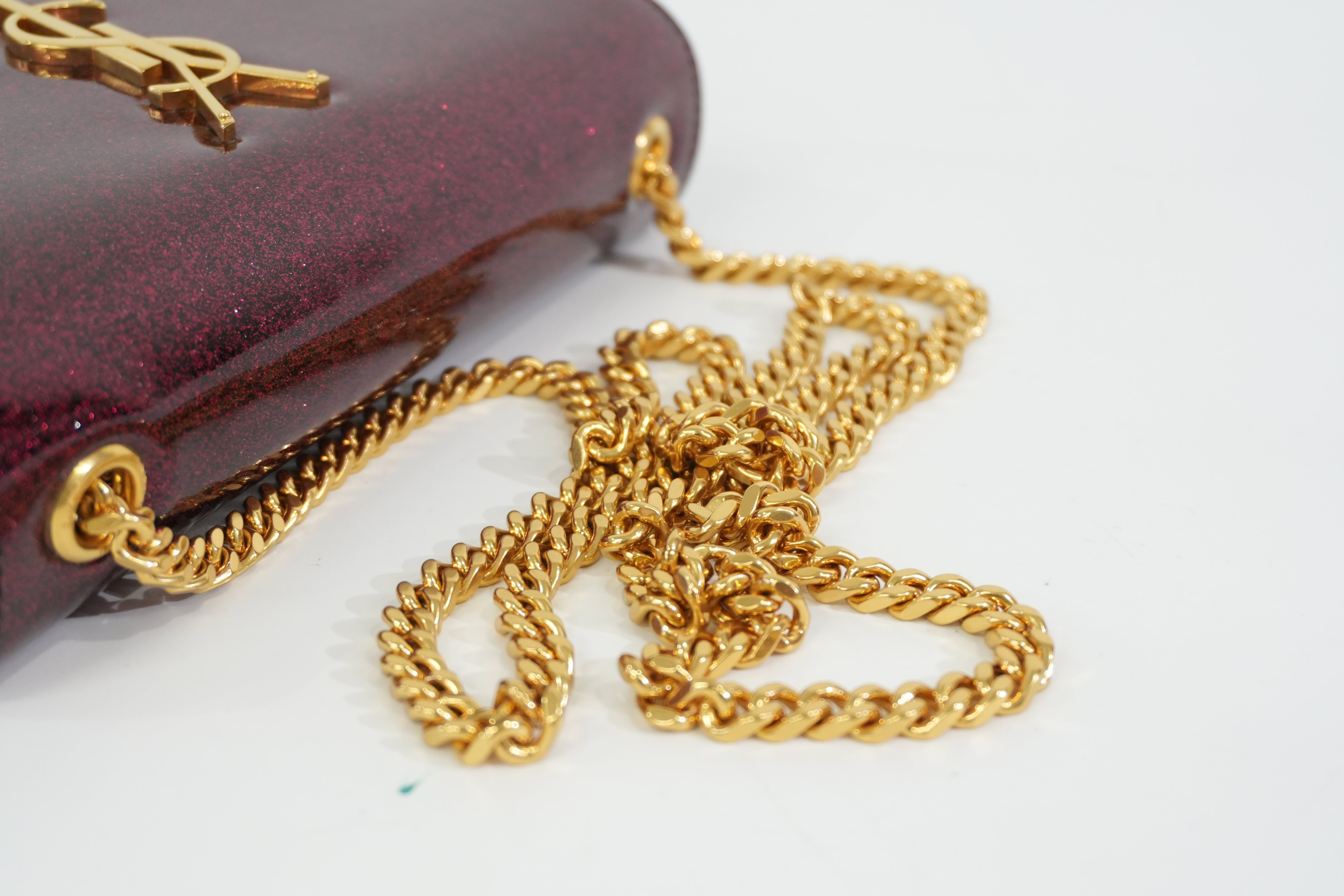 Pre-owned Saint Laurent Small Kate Chain Shoulder Bag Pink