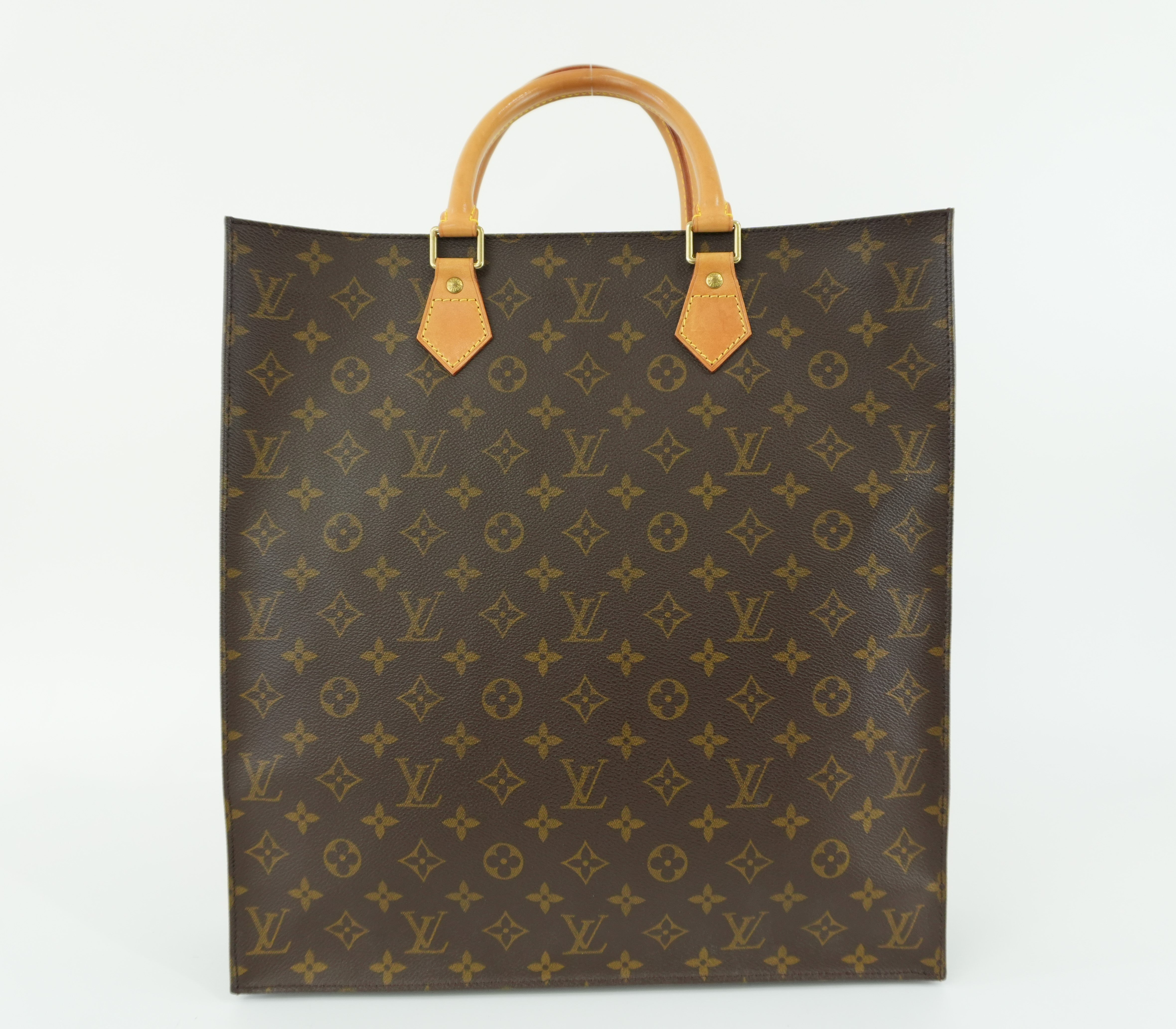 Louis Vuitton Monogram Sac Plat Tote Bag Used