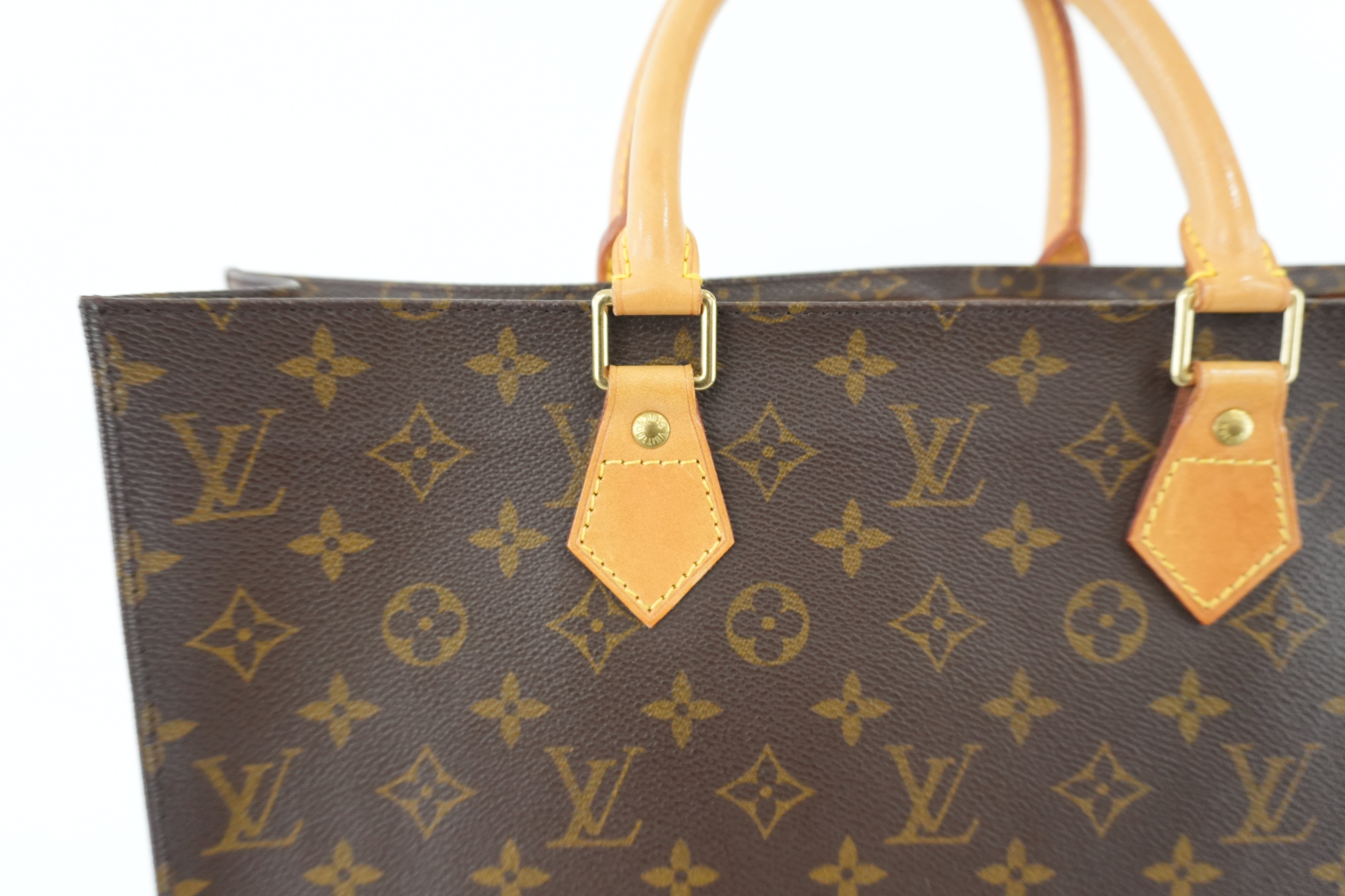 Louis Vuitton Monogram Sac Plat Tote Bag Used